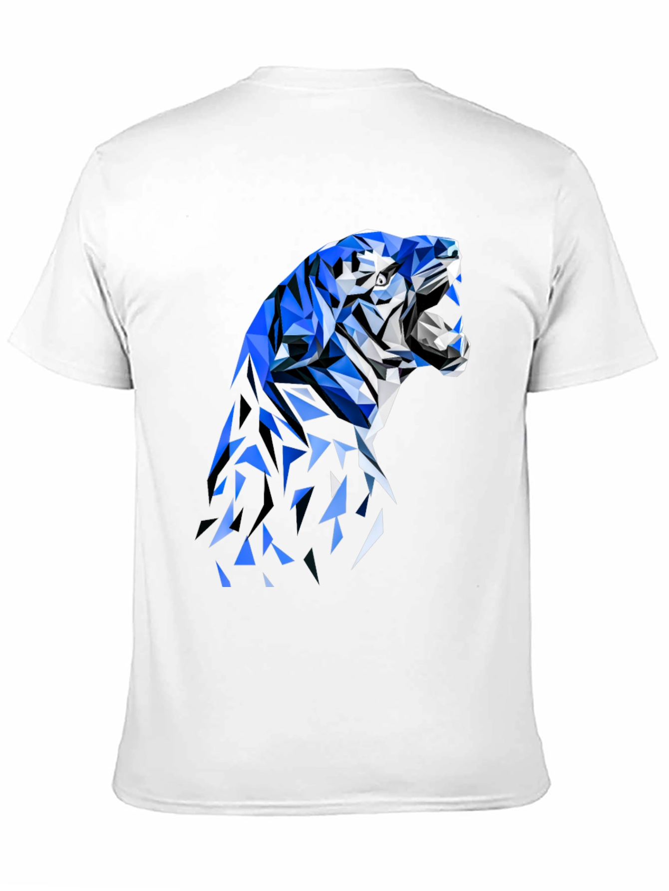 Geometric Tiger Graphic Tee - Stylish Black T-Shirt