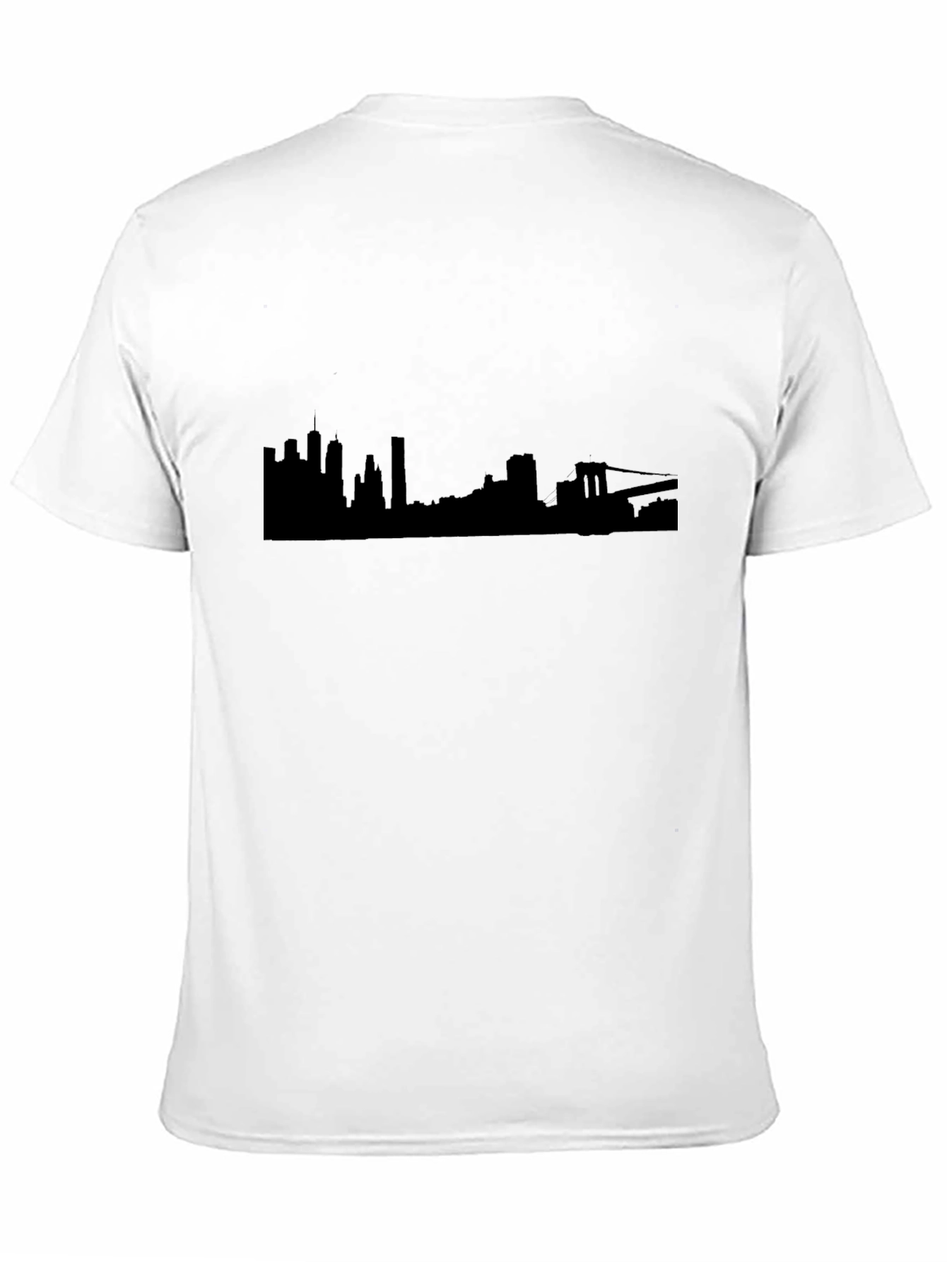 NYC Skyline Graphic Tee - Black Cotton Shirt