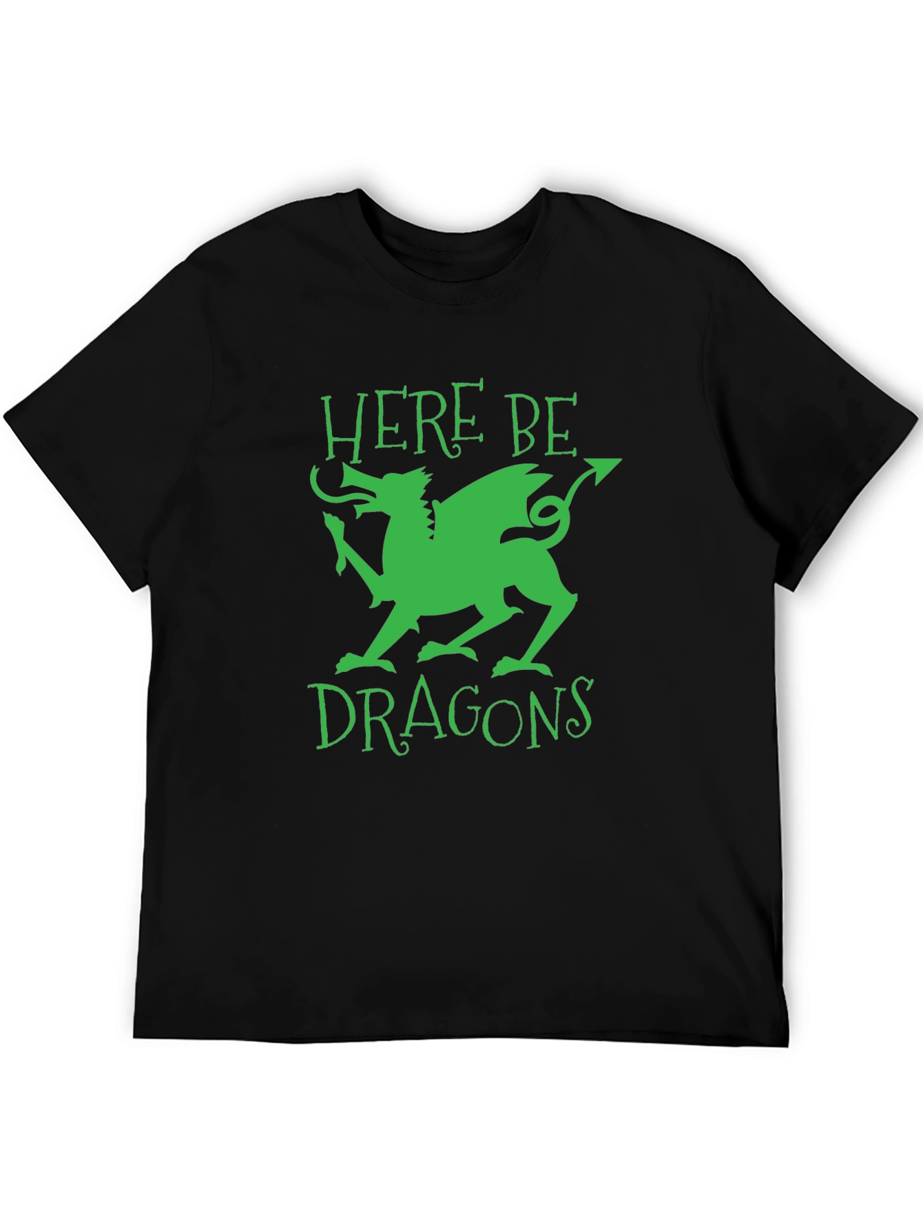 Here Be Dragons Graphic Tee - Black T-Shirt
