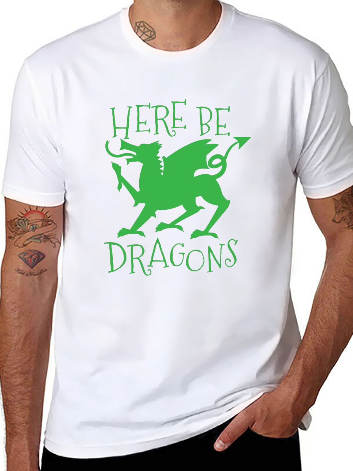 Here Be Dragons Graphic Tee - Black T-Shirt