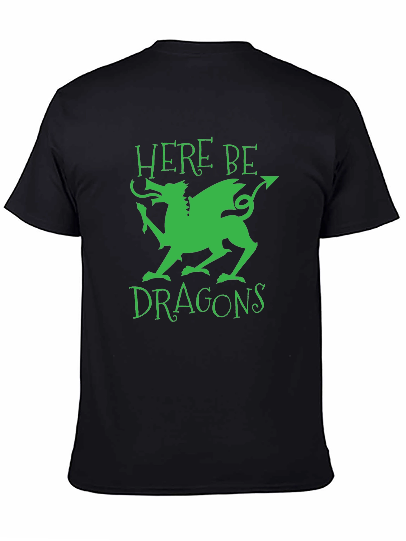 Here Be Dragons Graphic Tee - Black T-Shirt