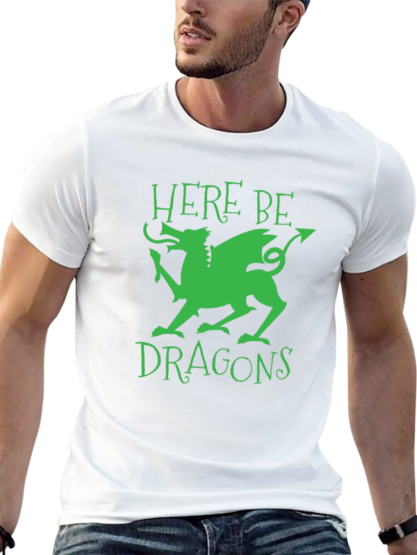 Here Be Dragons Graphic Tee - Black T-Shirt