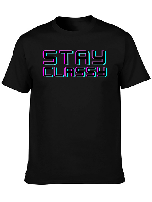 Stay Classy Graphic Tee - Retro Design
