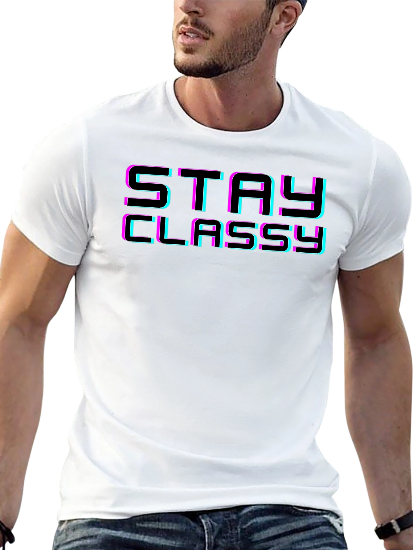 Stay Classy Graphic Tee - Retro Design