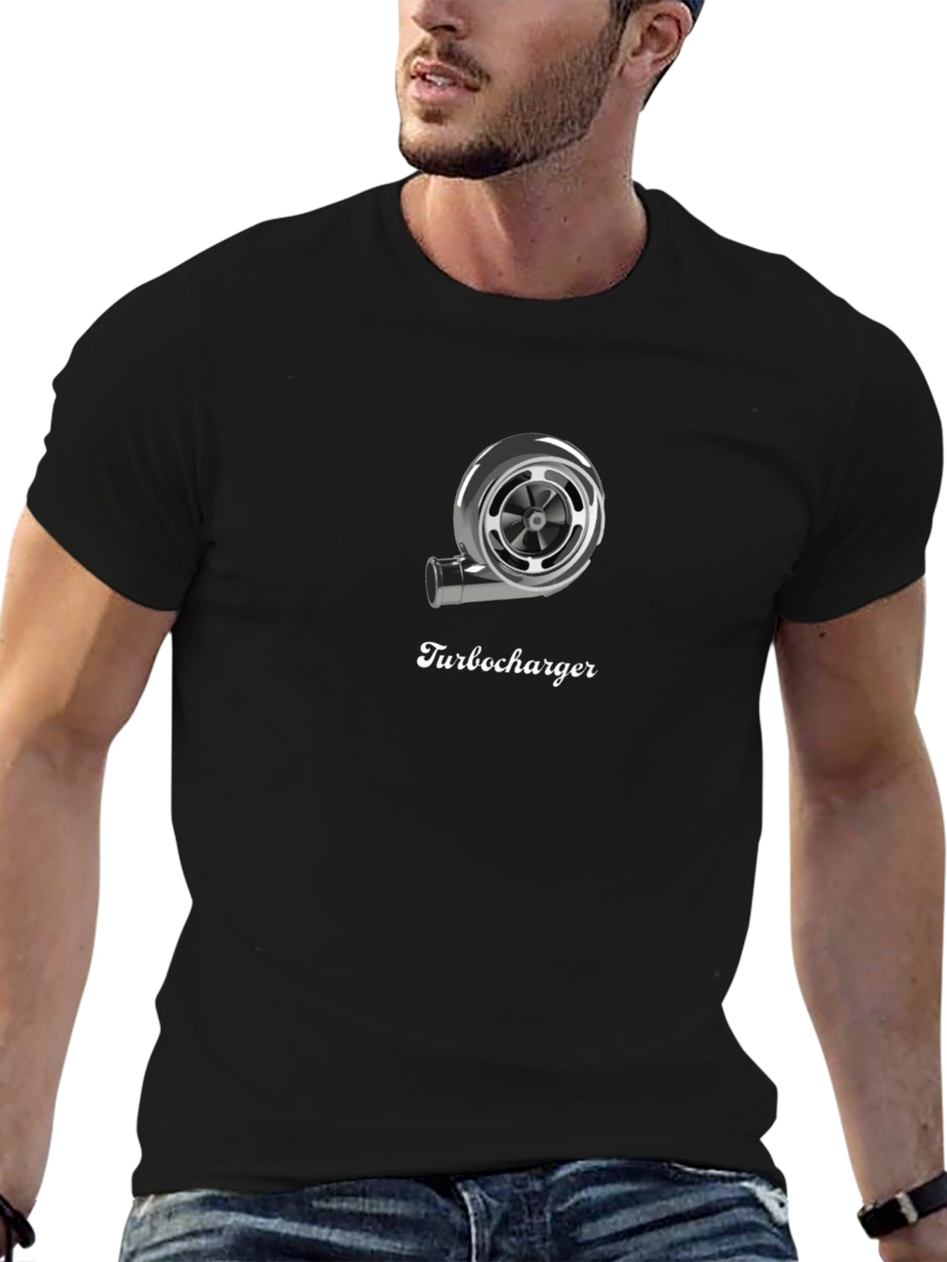 Turbocharger Graphic Black T-Shirt