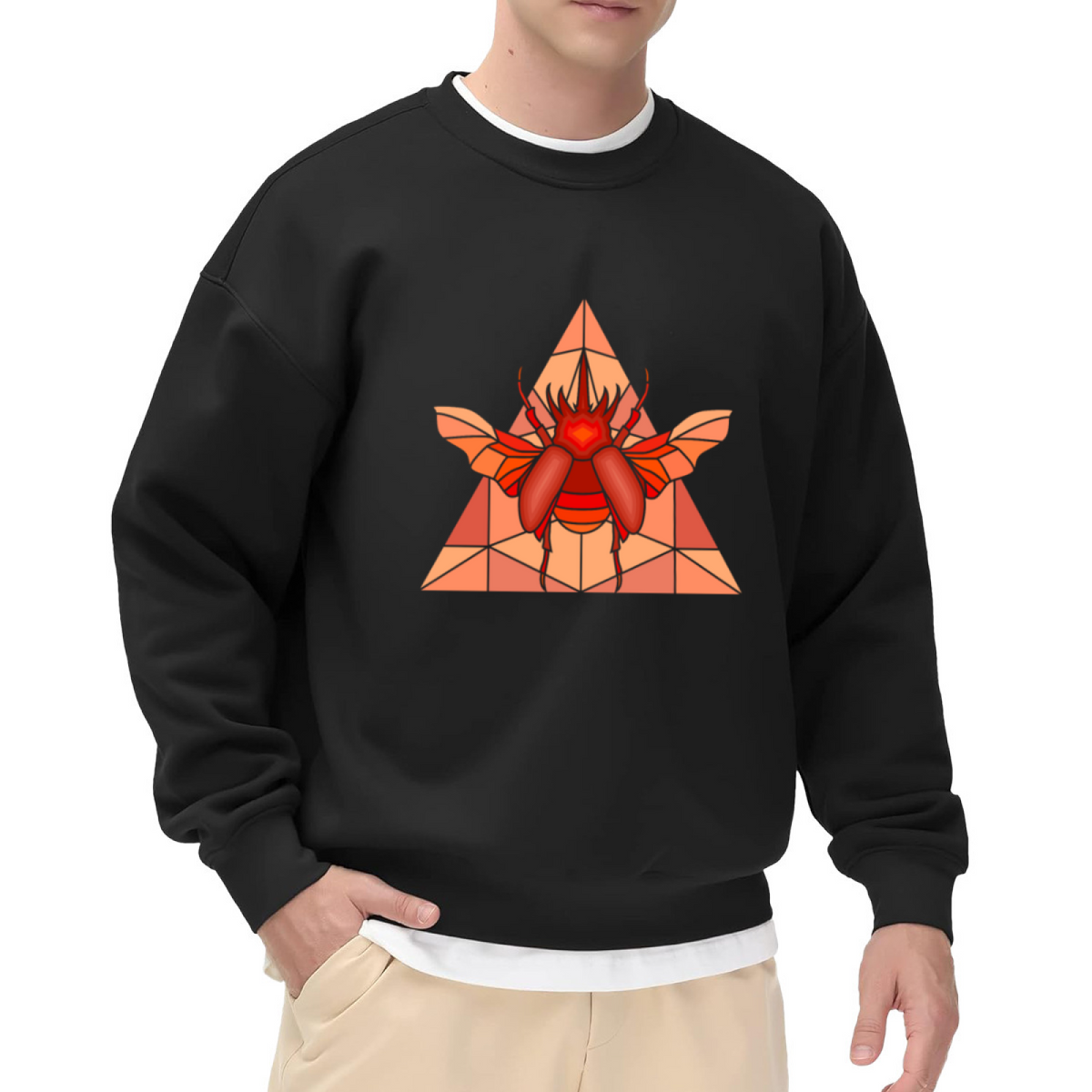 Gothic Geometric Art Deco Graphic ԲÁìÎÀÒÂ - Unique Design Pullover Sweatshirt
