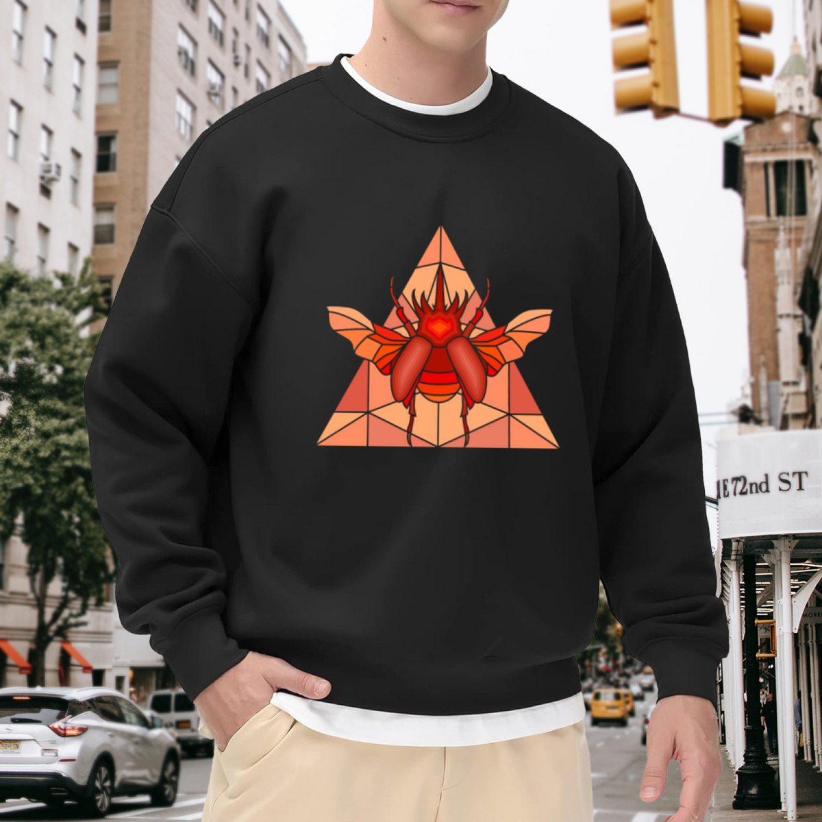 Gothic Geometric Art Deco Graphic ԲÁìÎÀÒÂ - Unique Design Pullover Sweatshirt