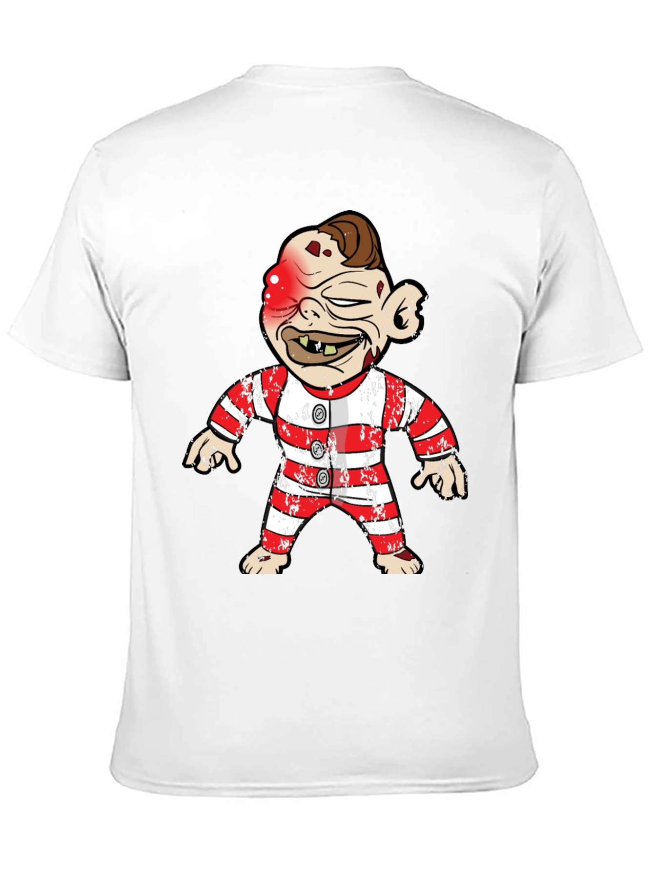 Cartoon Character on Black T-Shirt