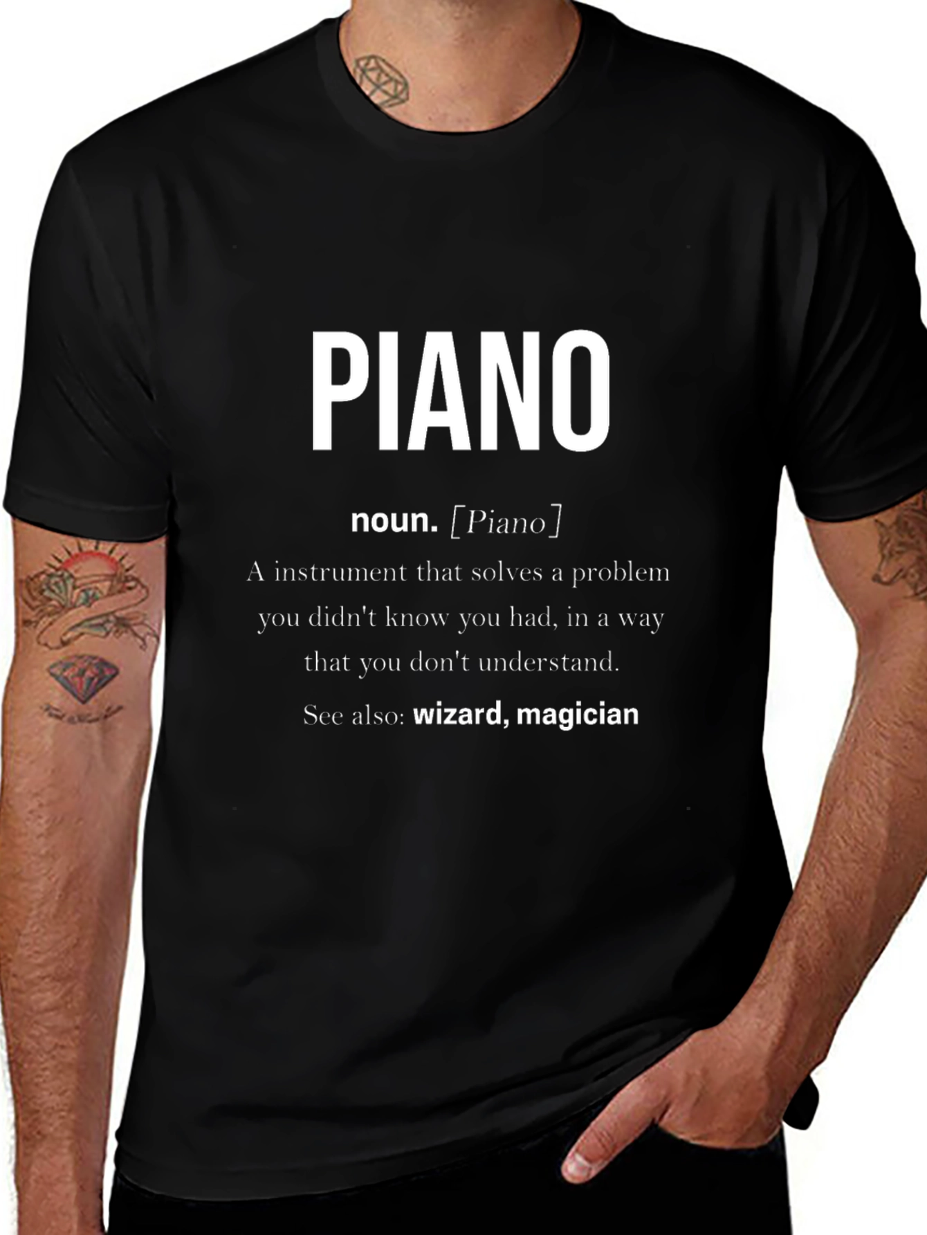 Piano Definition Graphic T-Shirt