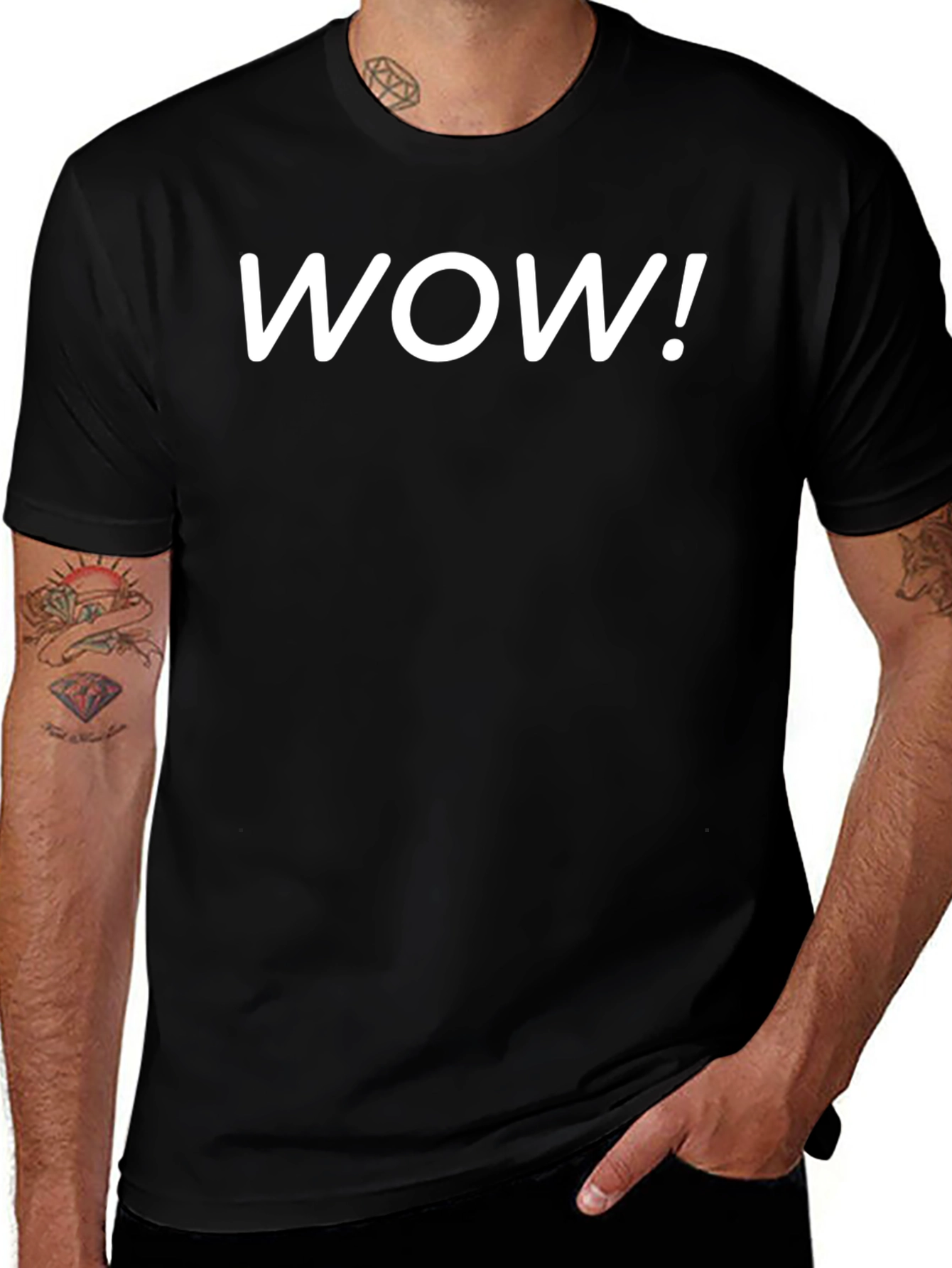 WOW! Graphic T-Shirt - Black Cotton Tee
