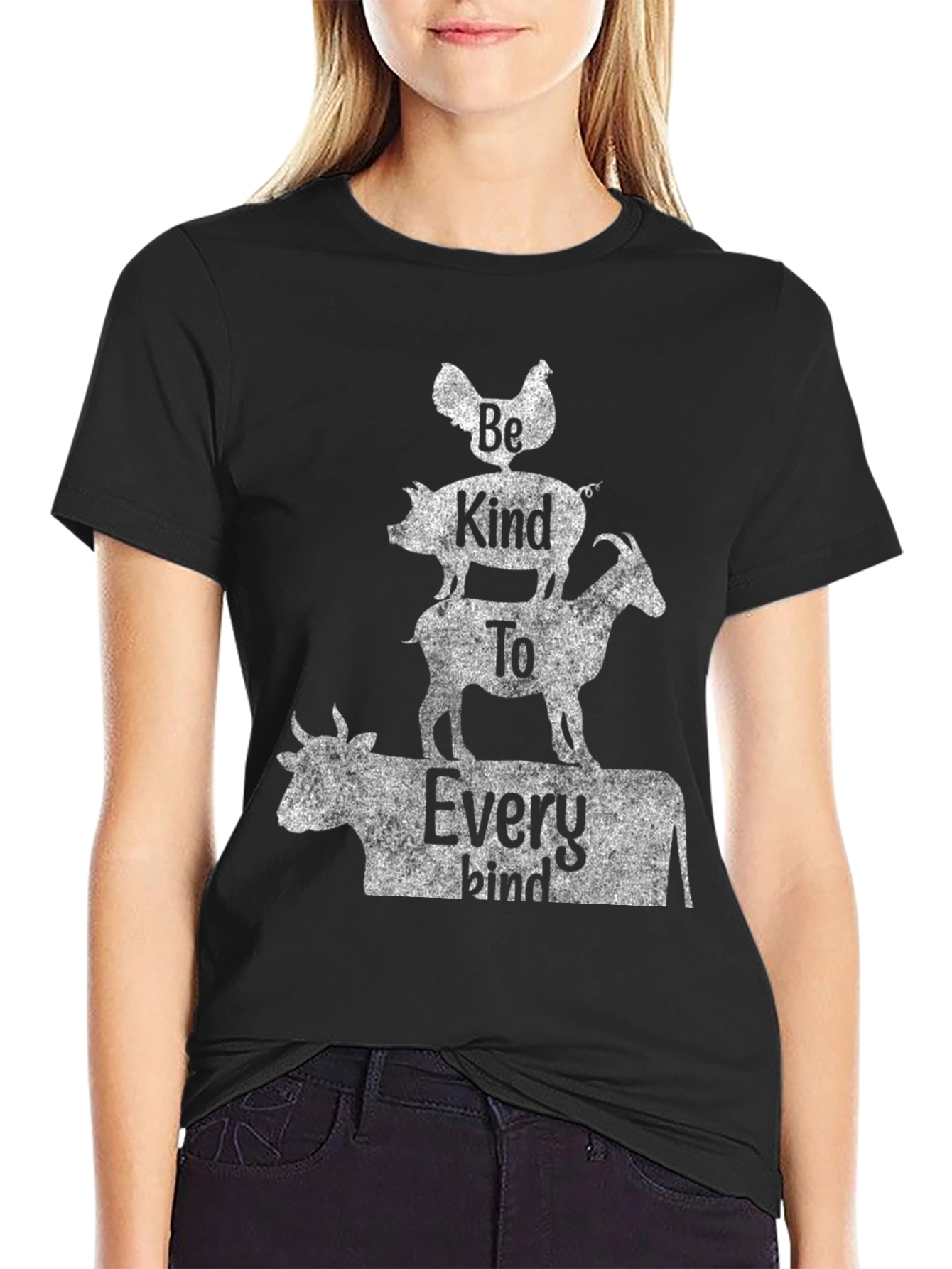 Be Kind T-Shirt: Animal Stack Tee