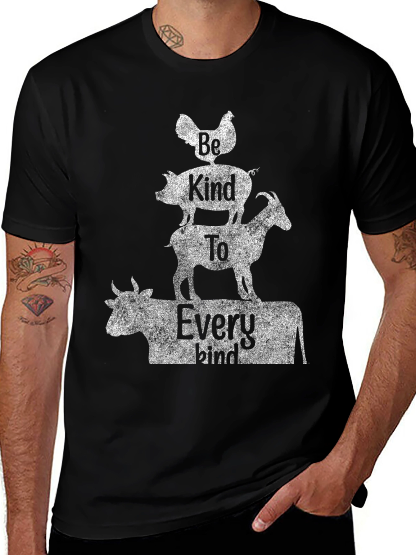 Be Kind T-Shirt: Animal Stack Tee