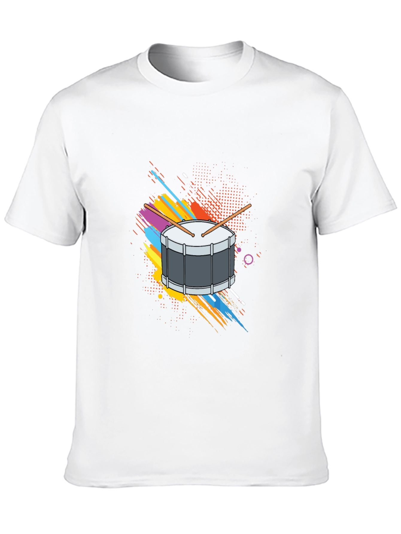 Drum Graphic Black T-Shirt Music Tee