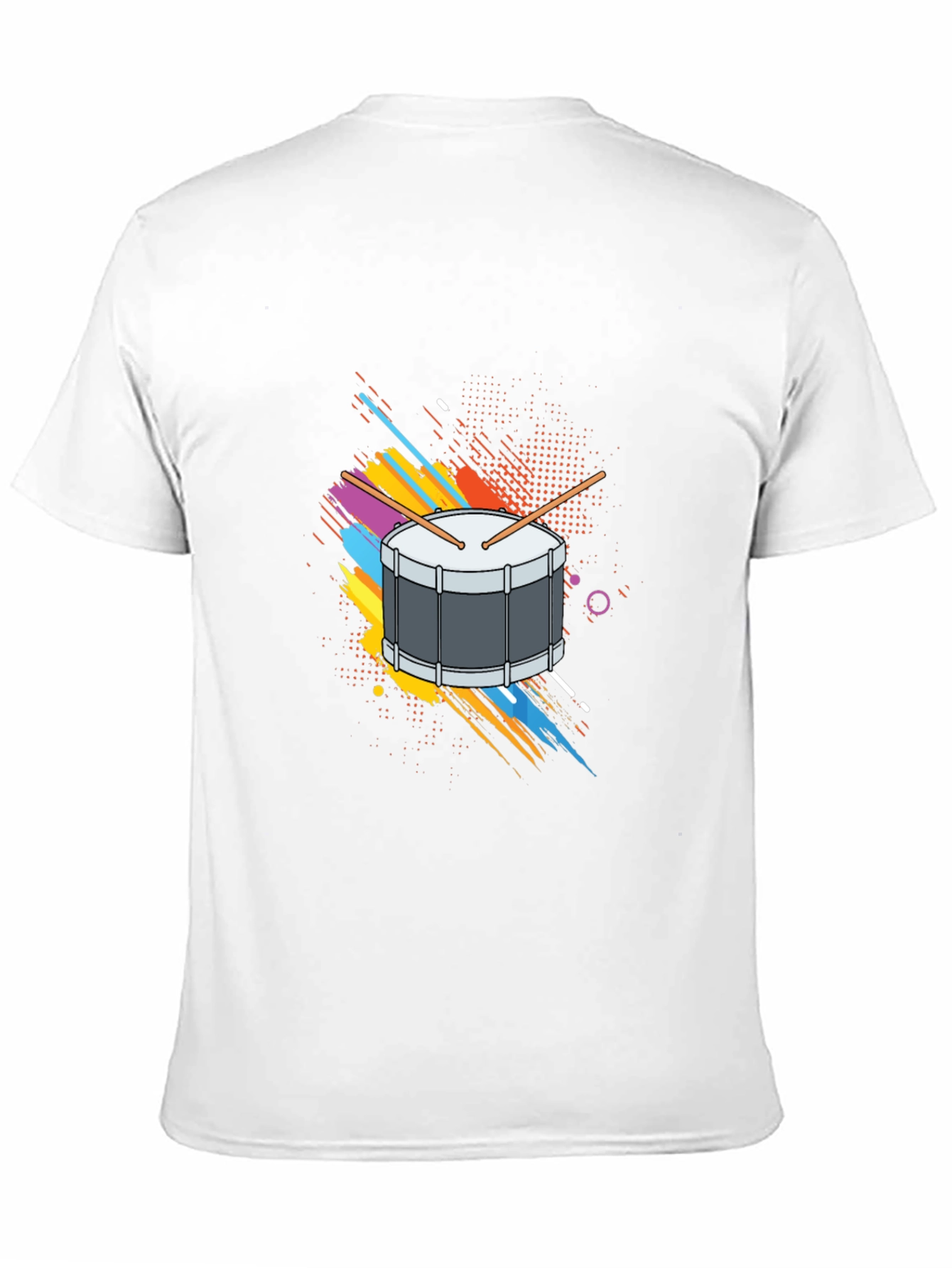 Drum Graphic Black T-Shirt Music Tee