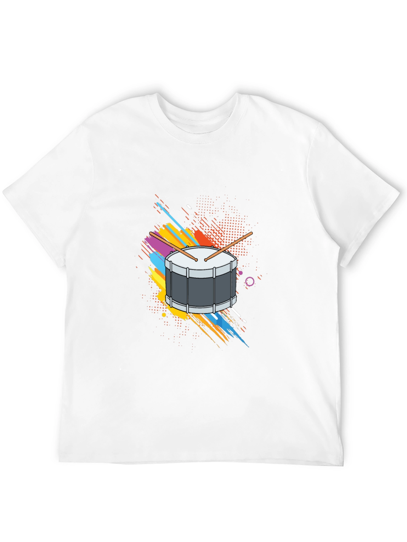 Drum Graphic Black T-Shirt Music Tee