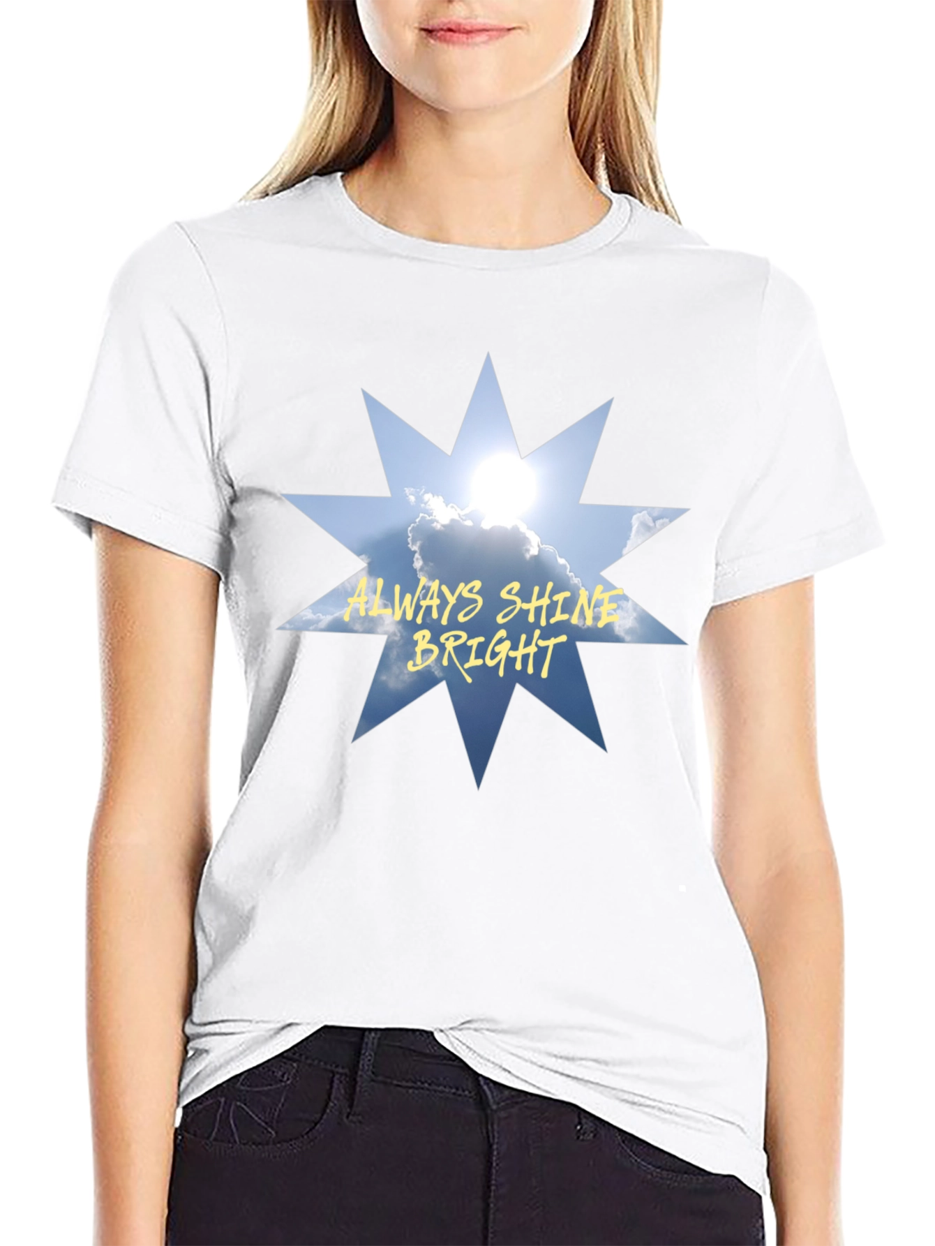 Always Shine Bright Graphic Tee - Black