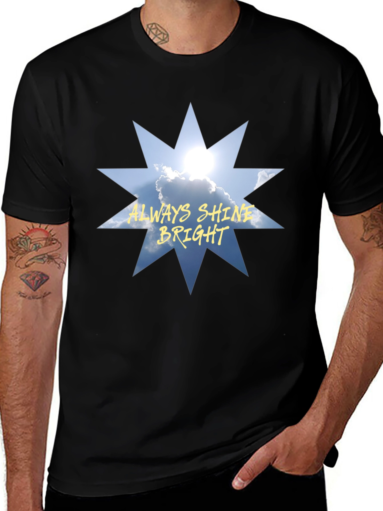 Always Shine Bright Graphic Tee - Black
