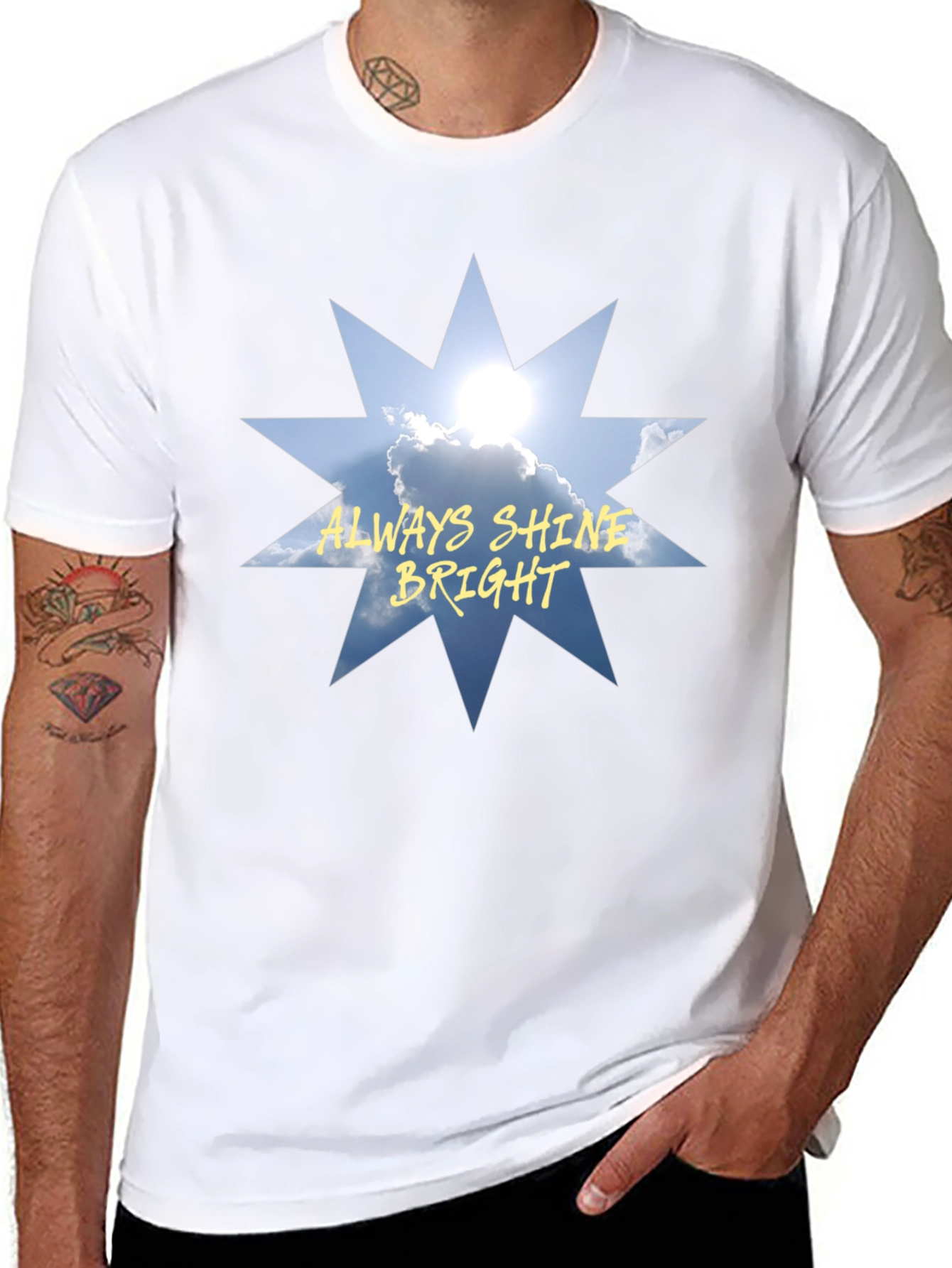 Always Shine Bright Graphic Tee - Black