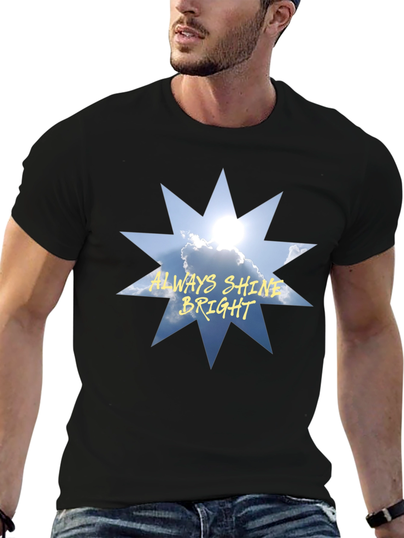 Always Shine Bright Graphic Tee - Black
