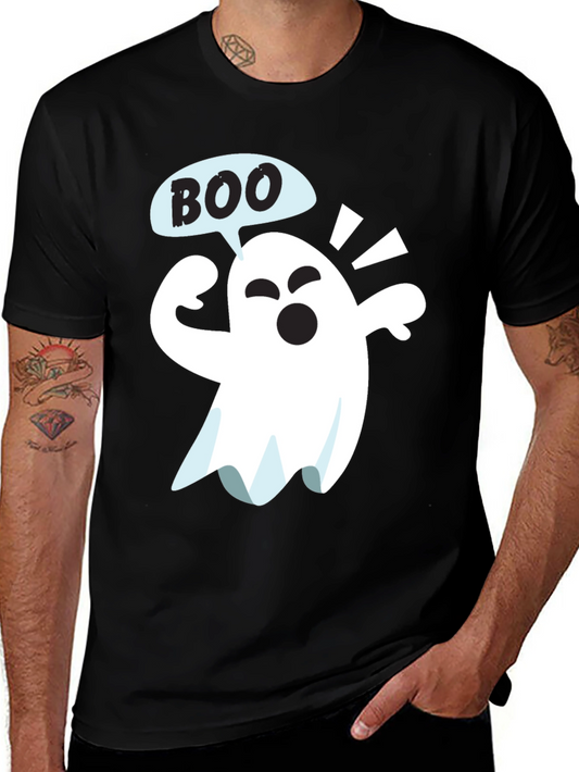 Boo Ghost Graphic Tee - Halloween Fun!