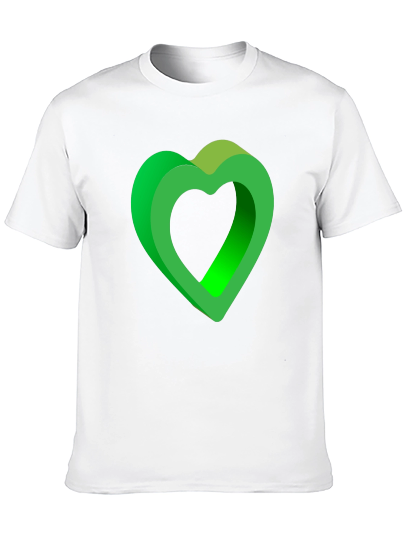 Green Heart Graphic T-Shirt - Stylish Casual Wear