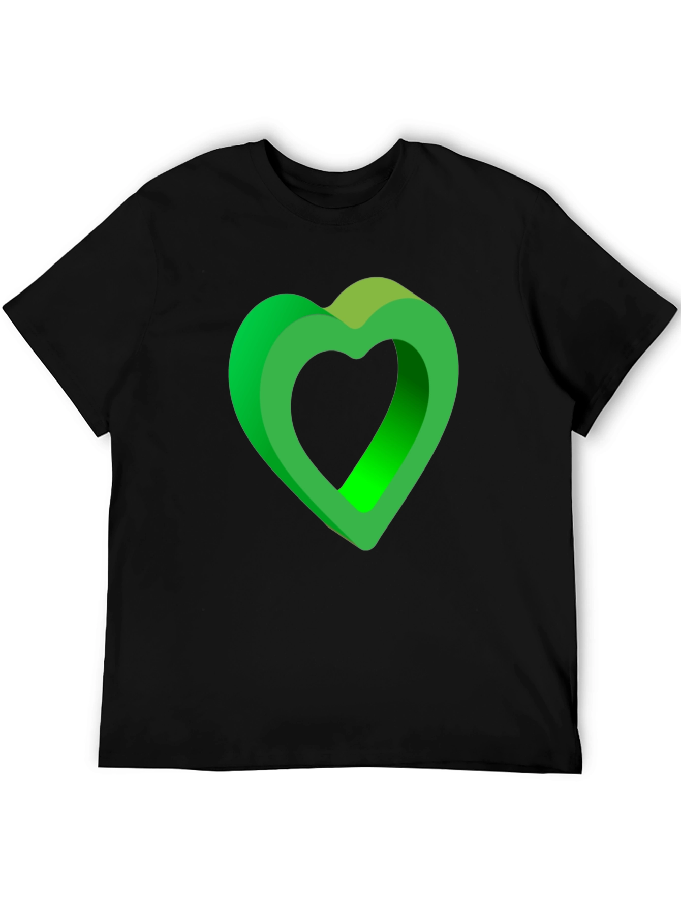 Green Heart Graphic T-Shirt - Stylish Casual Wear