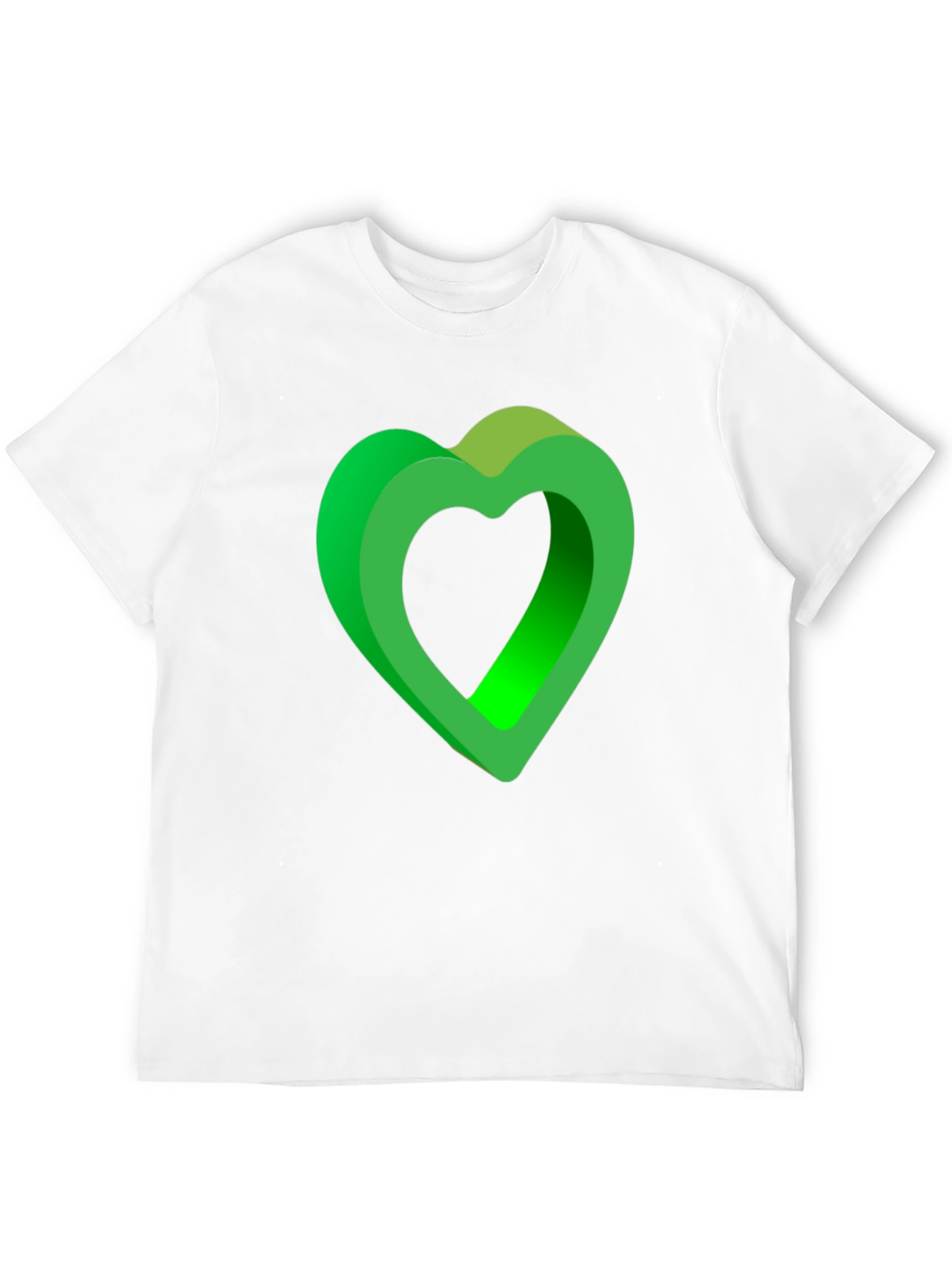 Green Heart Graphic T-Shirt - Stylish Casual Wear