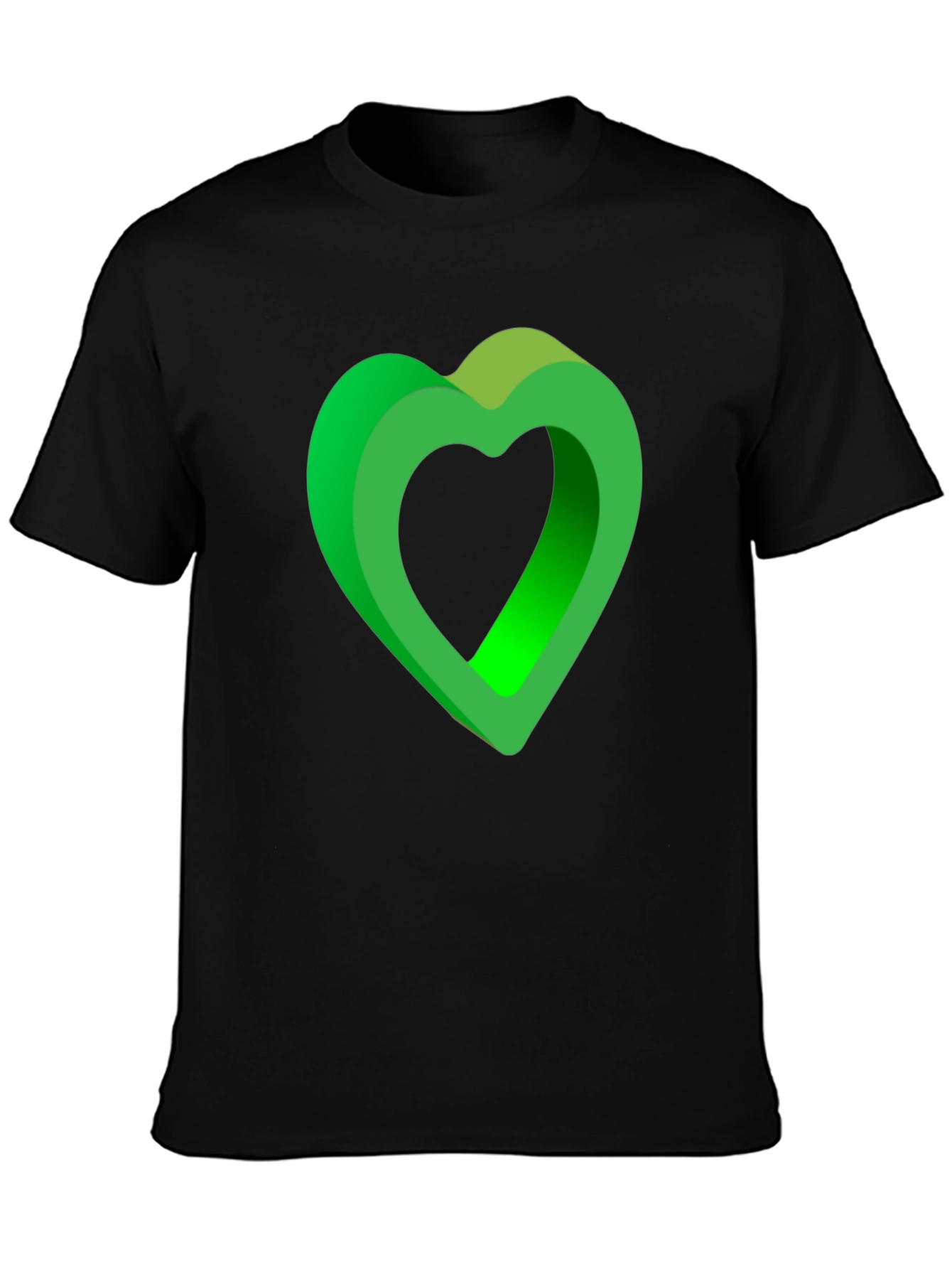 Green Heart Graphic T-Shirt - Stylish Casual Wear