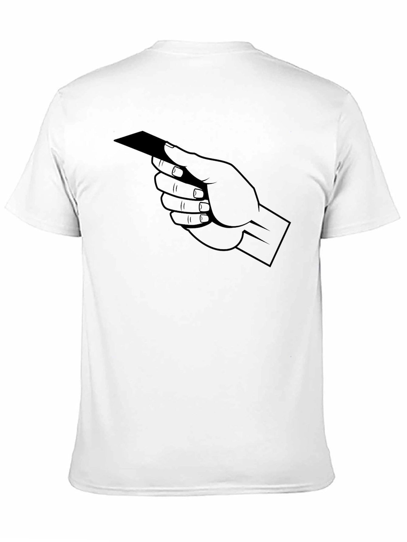 Hand Holding Card Graphic T-Shirt - Black
