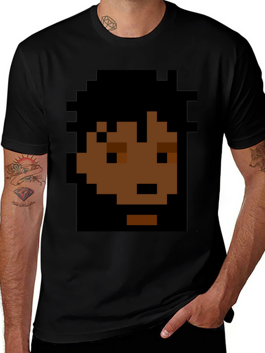 Pixel Art Graphic Black T-Shirt
