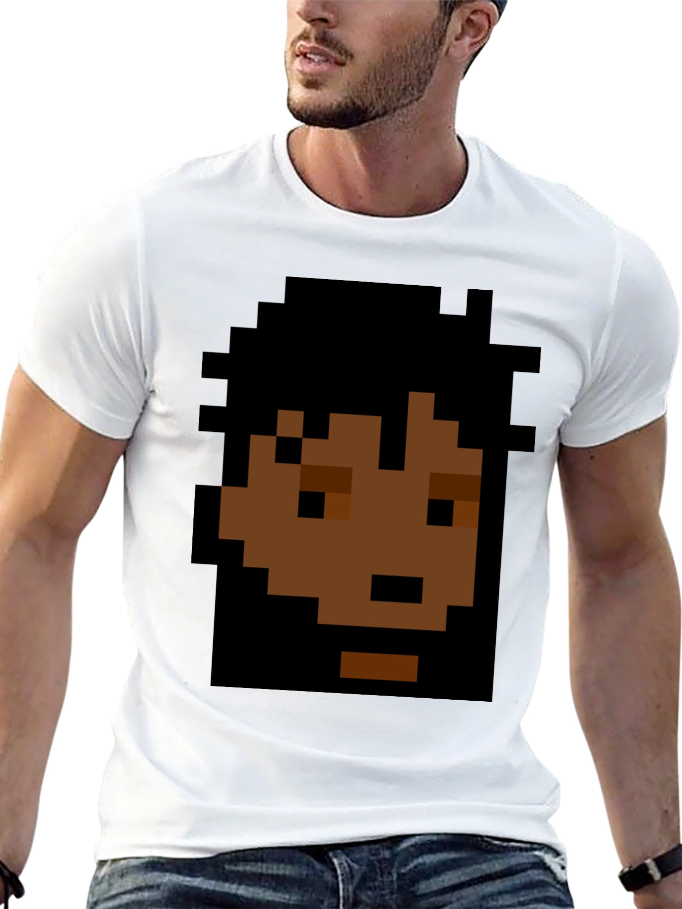 Pixel Art Graphic Black T-Shirt