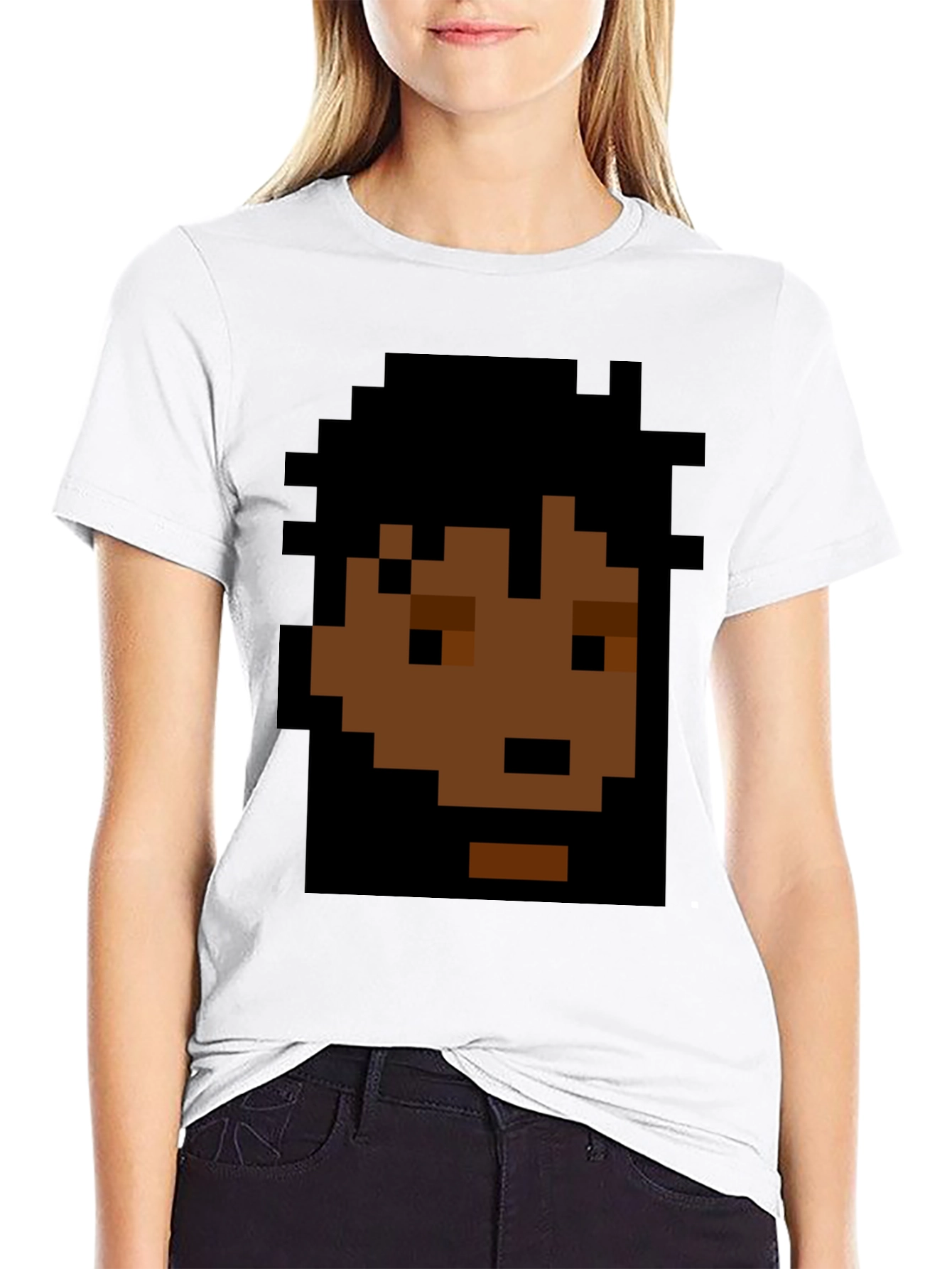 Pixel Art Graphic Black T-Shirt
