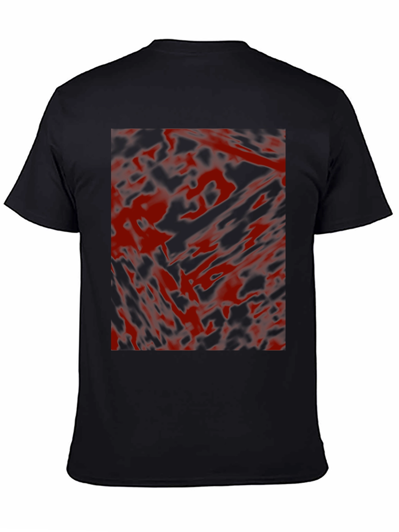 Abstract Red & Black Graphic T-Shirt