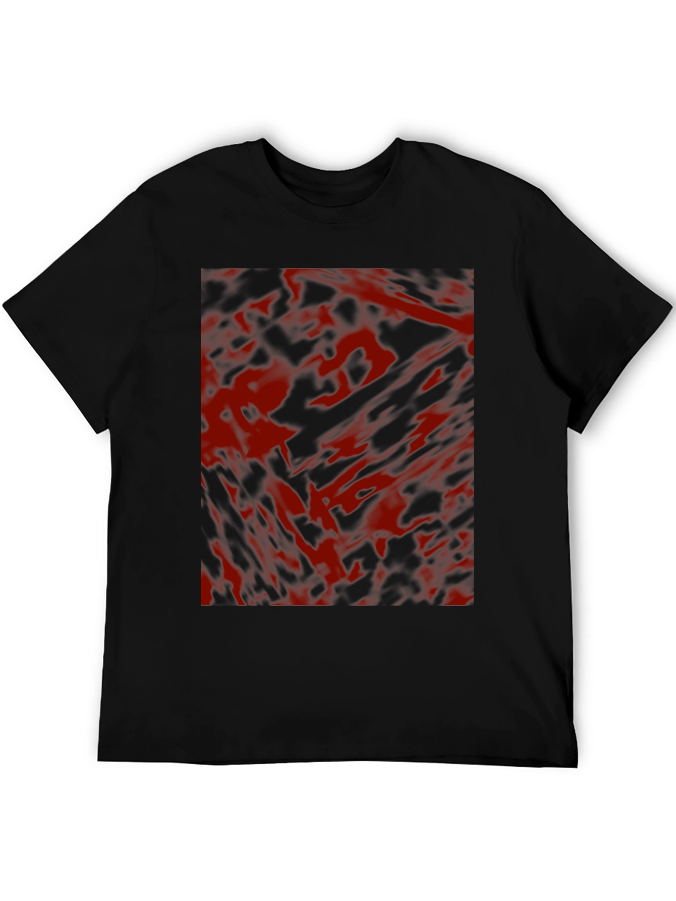 Abstract Red & Black Graphic T-Shirt