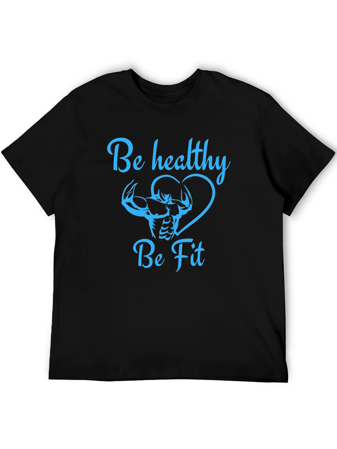 Be Healthy Be Fit Black T-Shirt