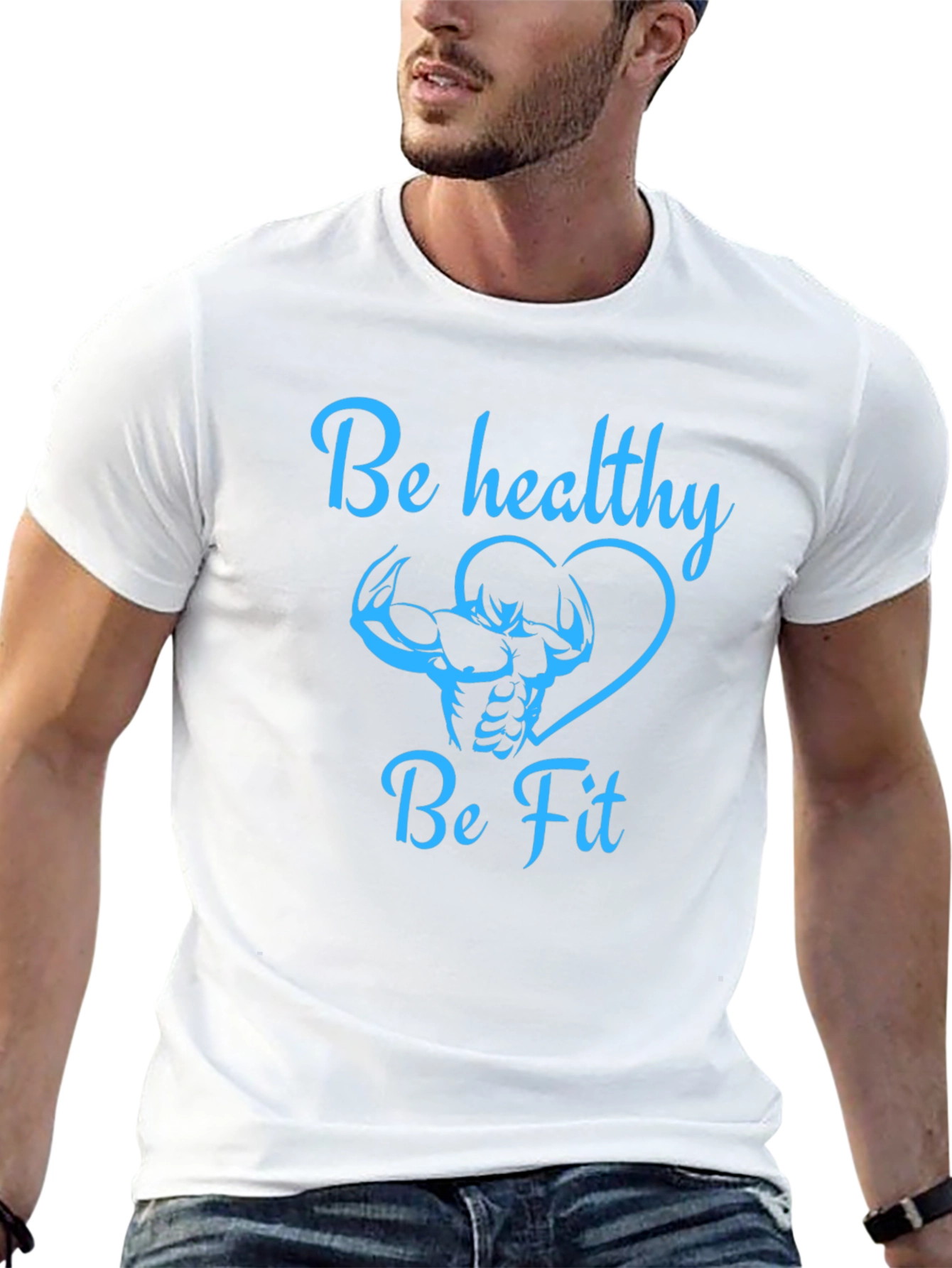 Be Healthy Be Fit Black T-Shirt