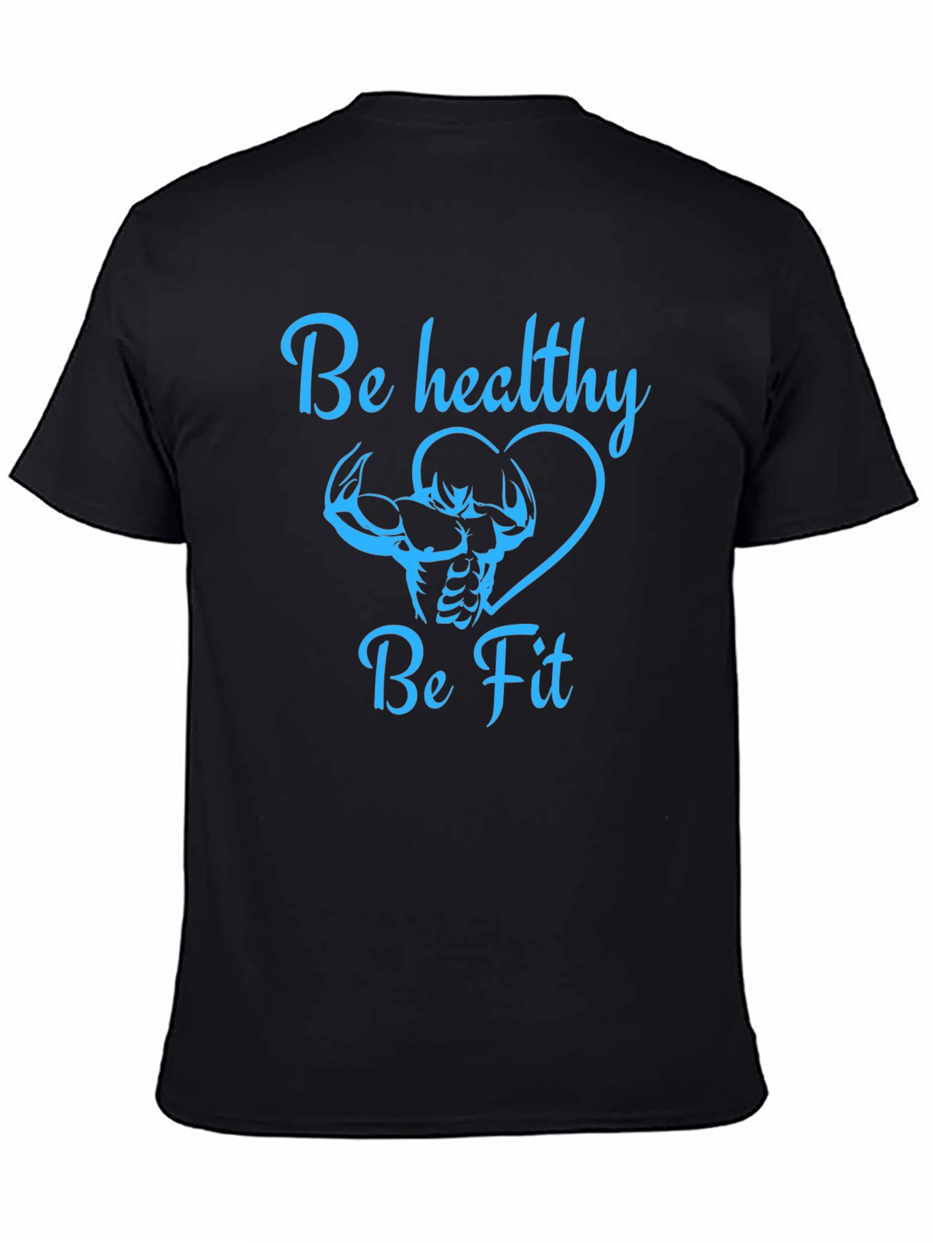 Be Healthy Be Fit Black T-Shirt