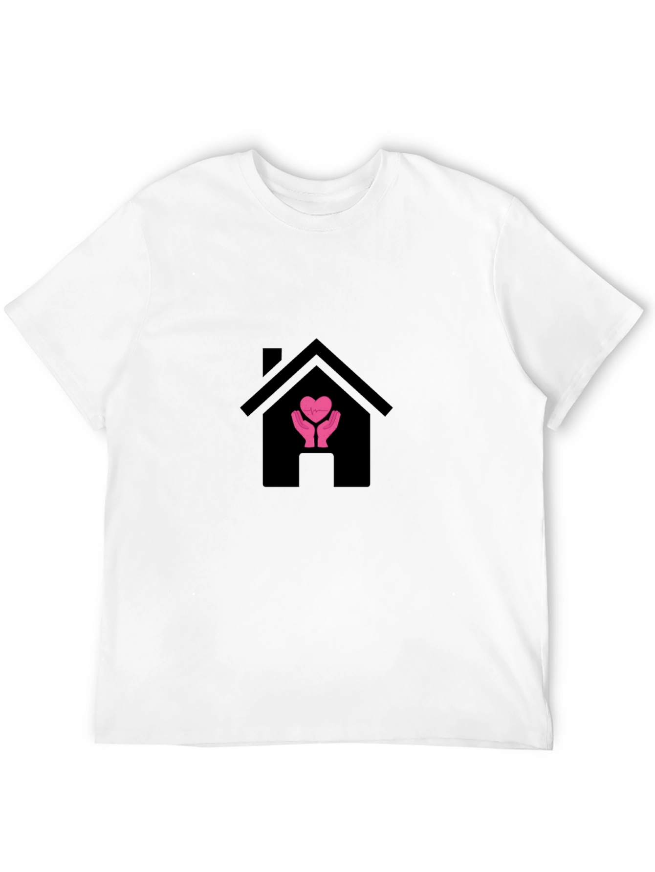 Heart Hands at Home Graphic Black T-Shirt