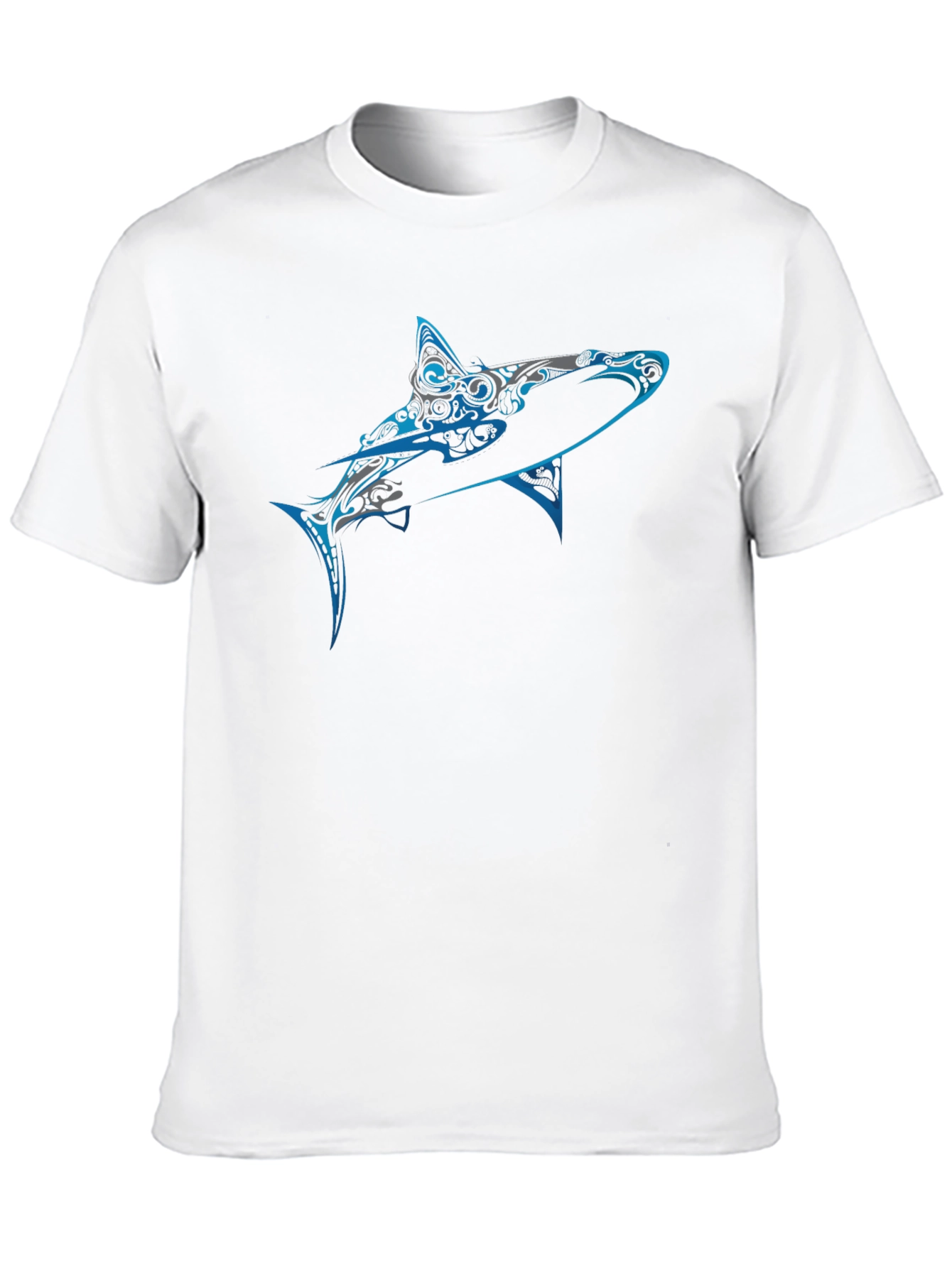 Tribal Shark Graphic Tee - Mens Black T-Shirt