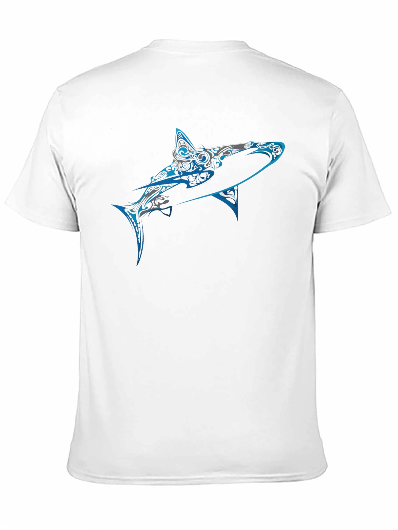 Tribal Shark Graphic Tee - Mens Black T-Shirt