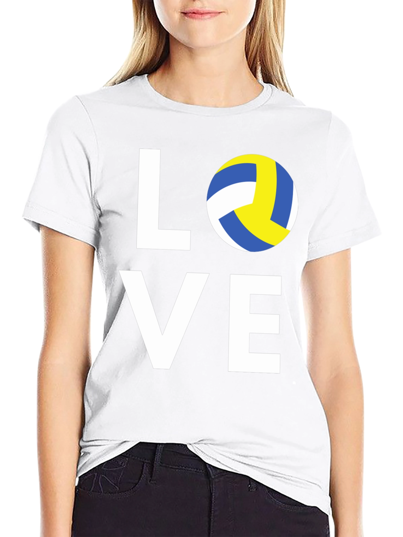 Love Volleyball Graphic Tee - Black