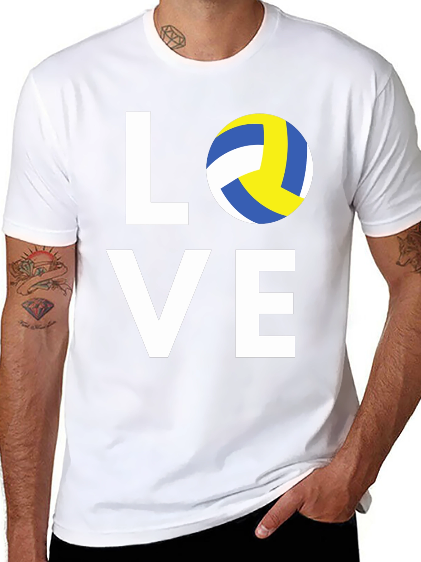 Love Volleyball Graphic Tee - Black