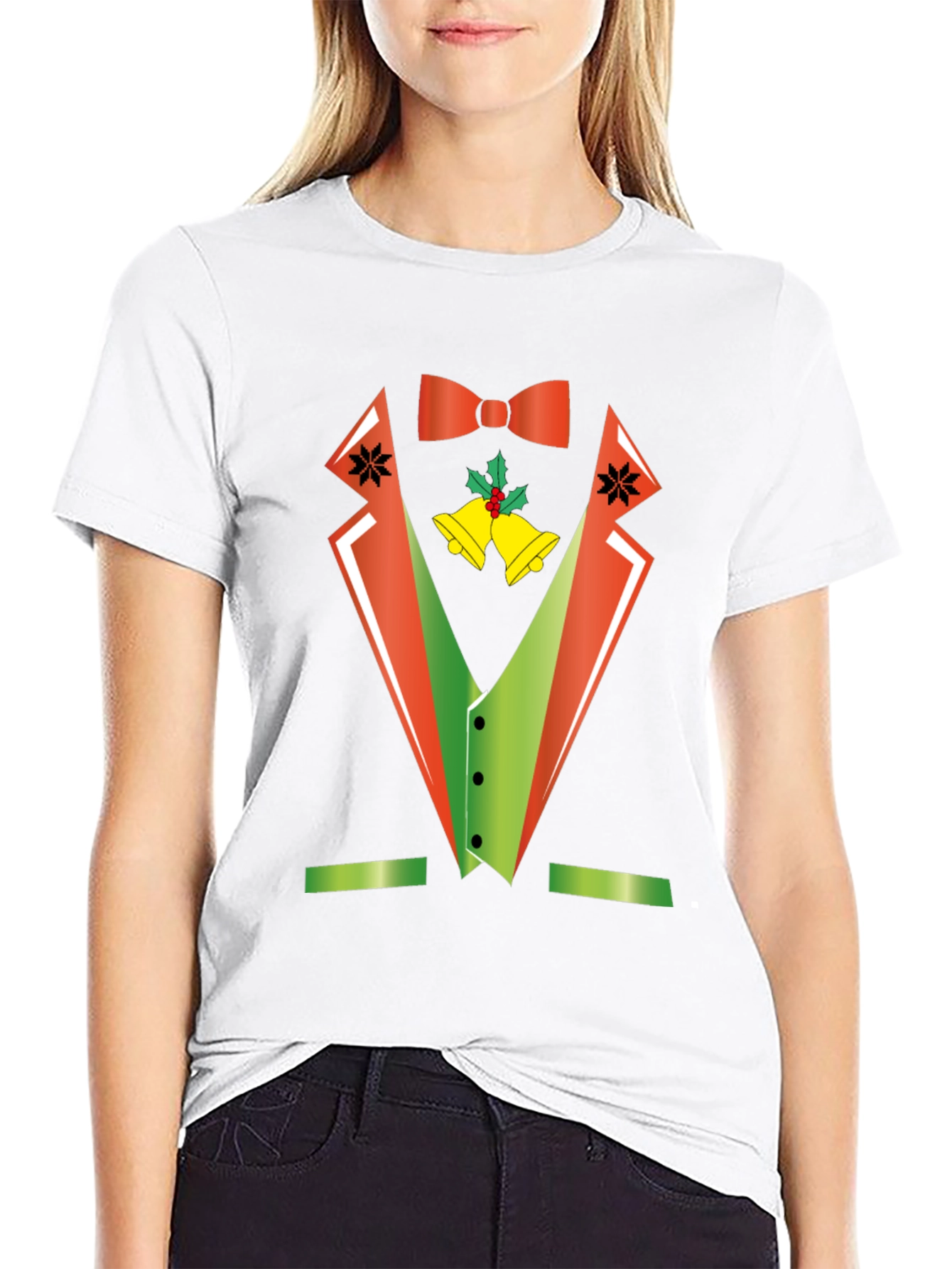 Festive Christmas Tuxedo T-Shirt