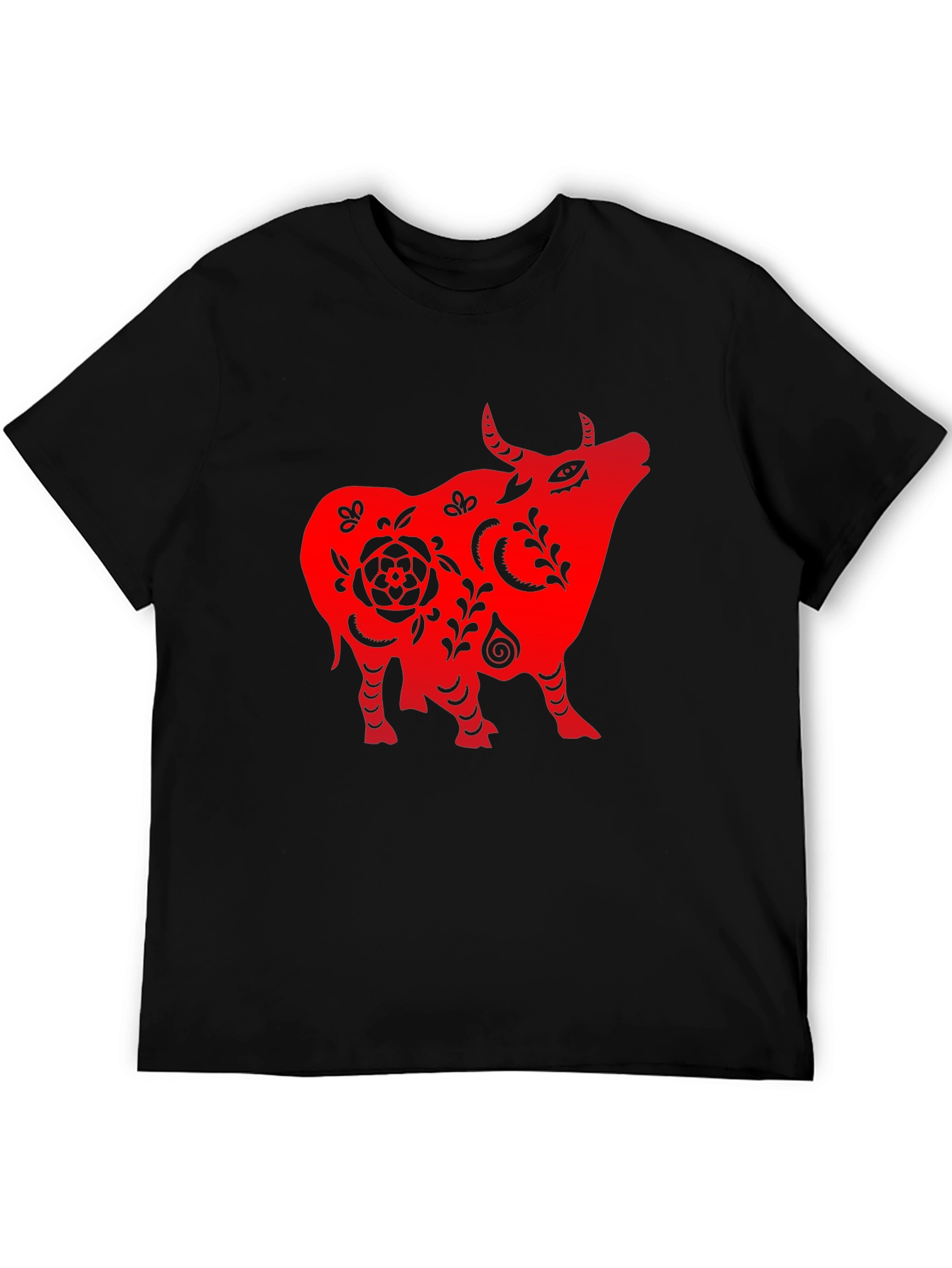 Red Ox Graphic Black T-Shirt
