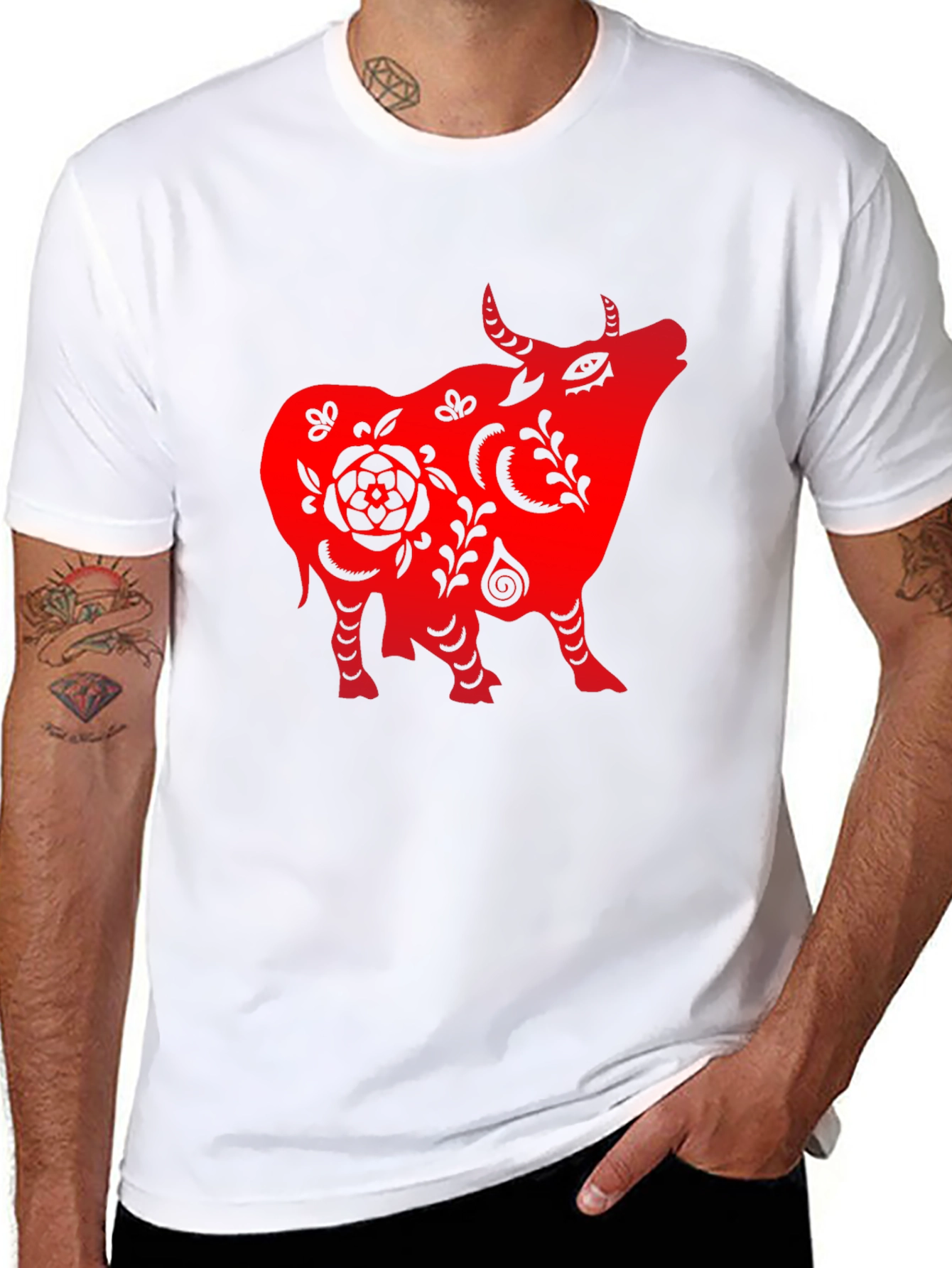 Red Ox Graphic Black T-Shirt
