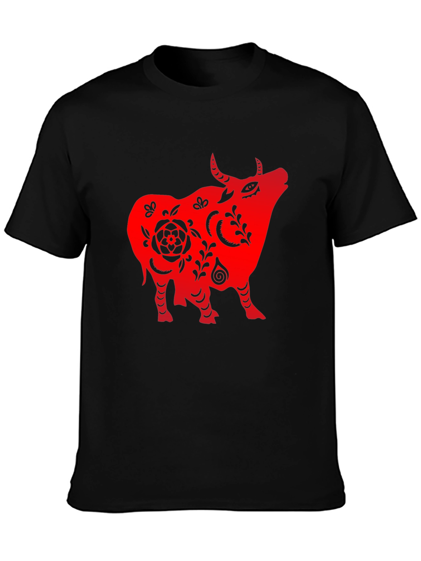 Red Ox Graphic Black T-Shirt