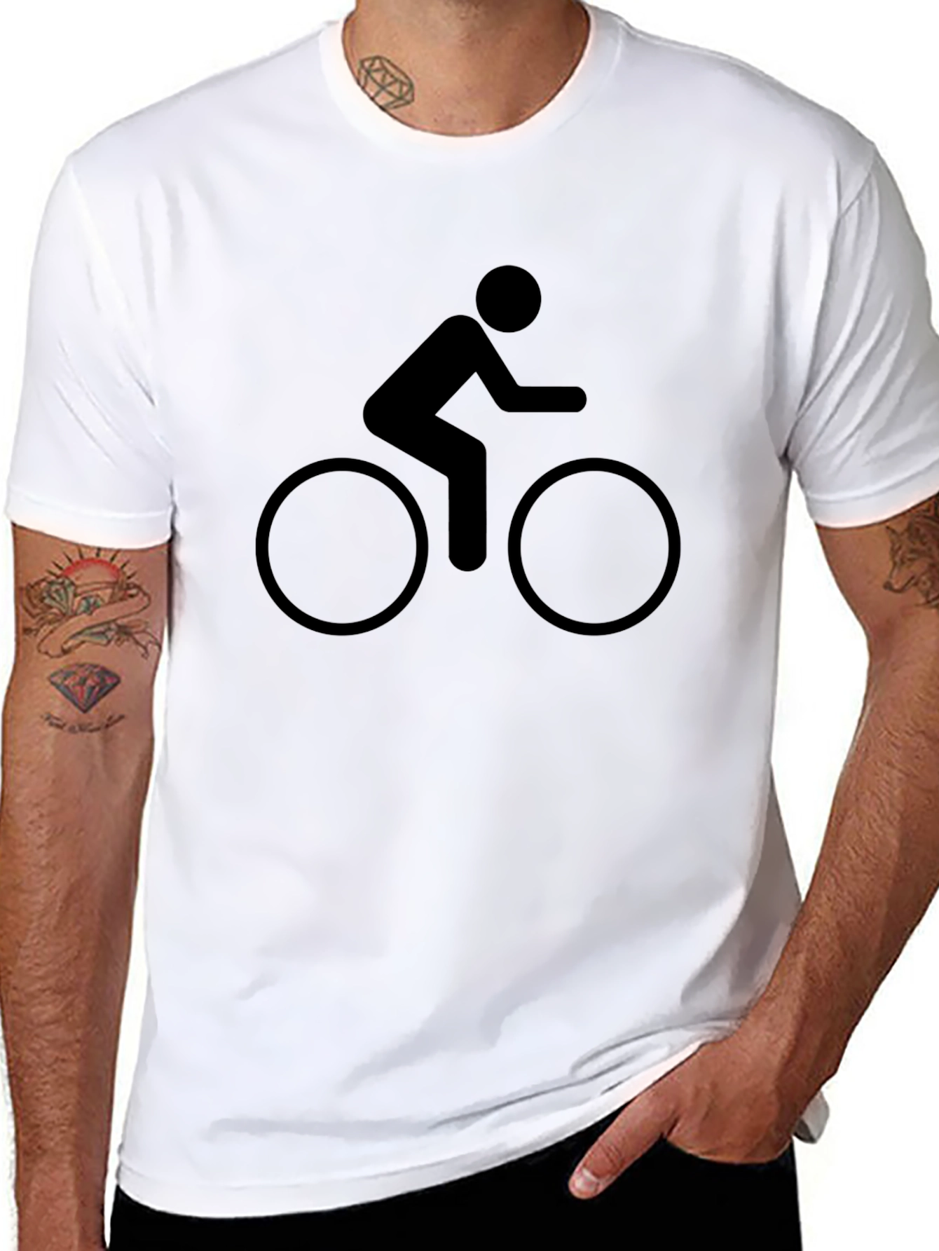 Cyclist Graphic Tee - Casual Ride Style