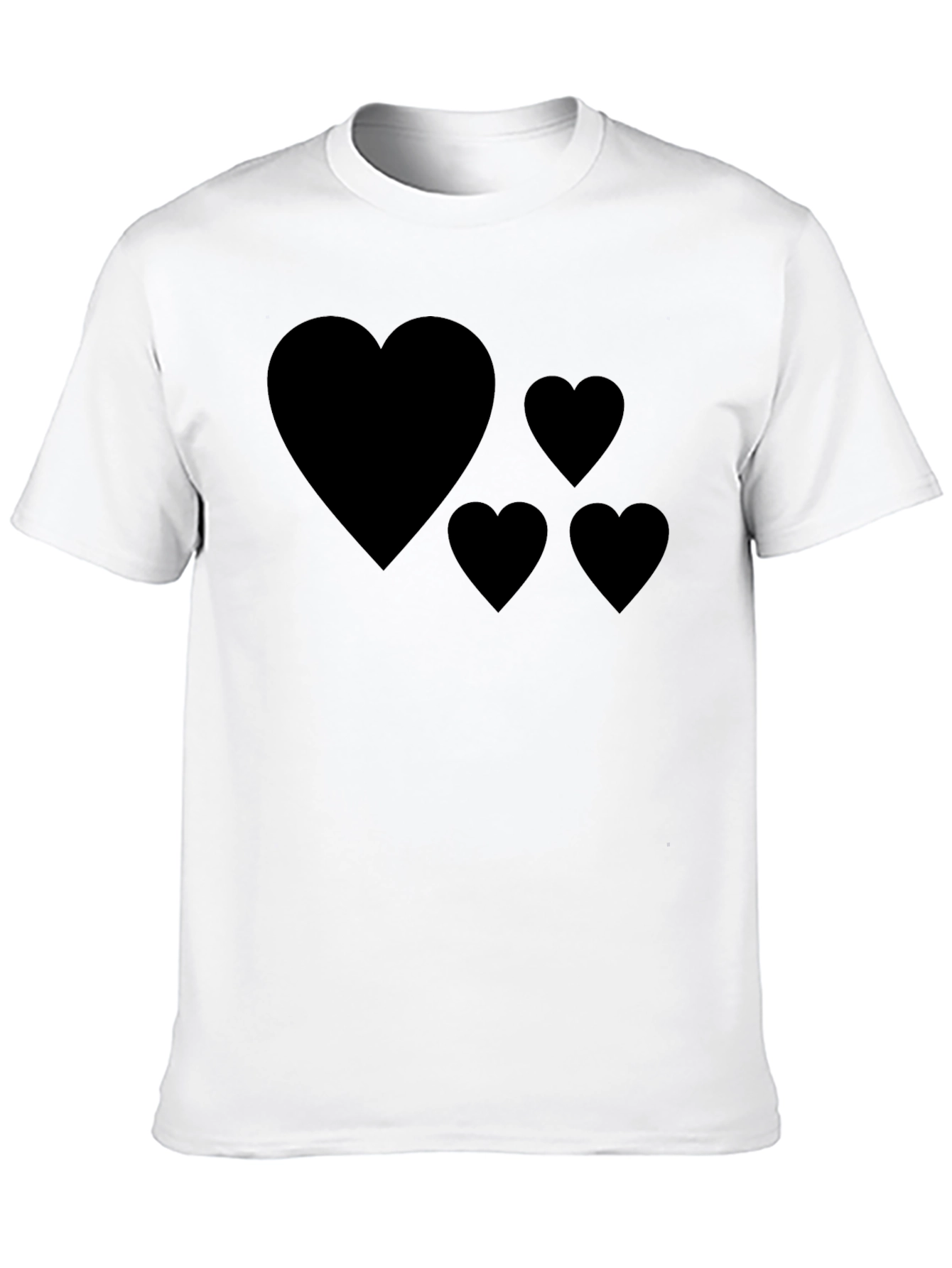 Black Heart Graphic Tee - Mens Casual T-Shirt