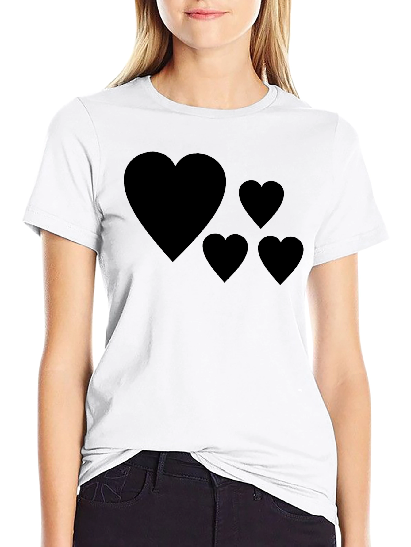 Black Heart Graphic Tee - Mens Casual T-Shirt