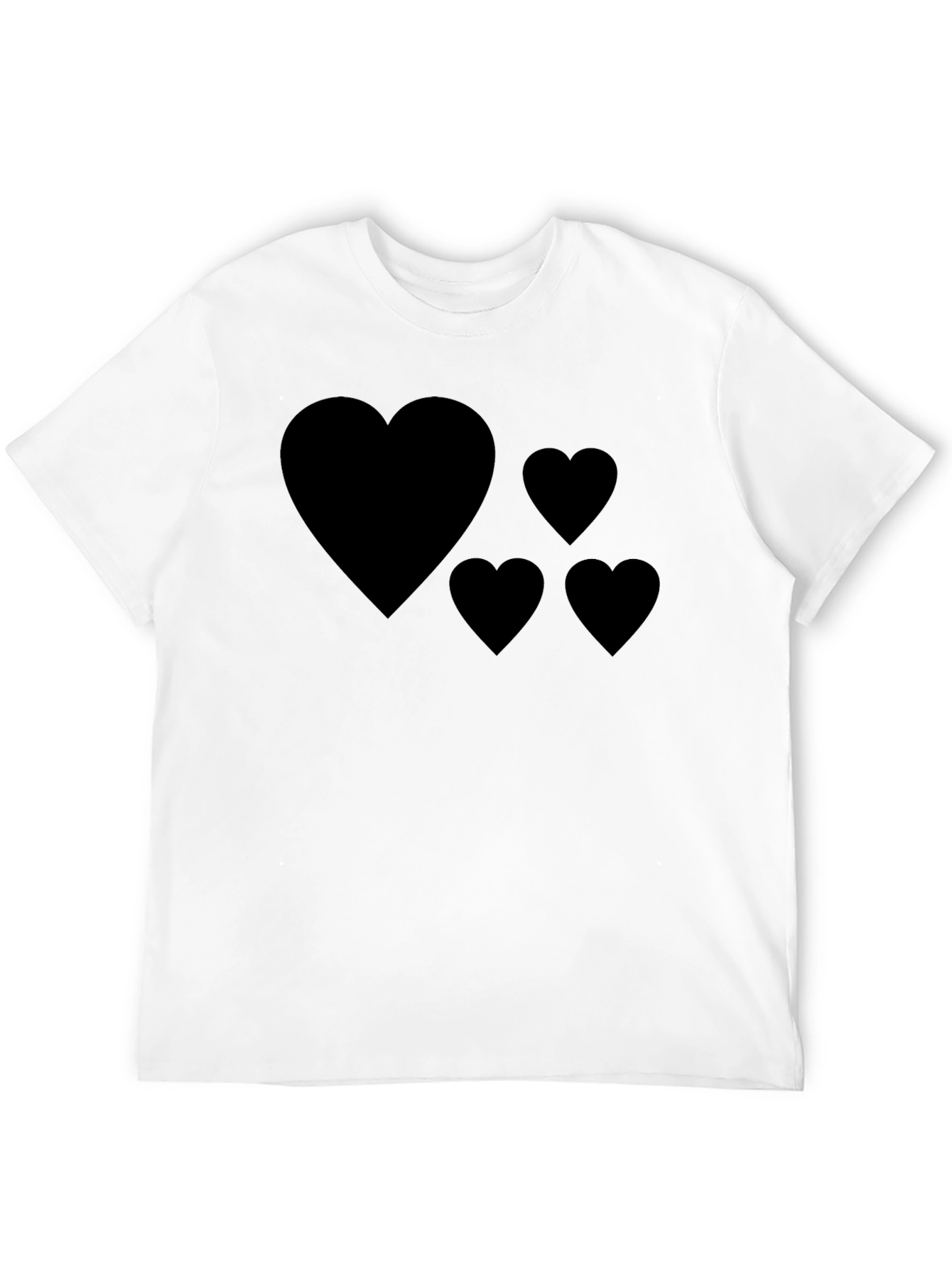 Black Heart Graphic Tee - Mens Casual T-Shirt